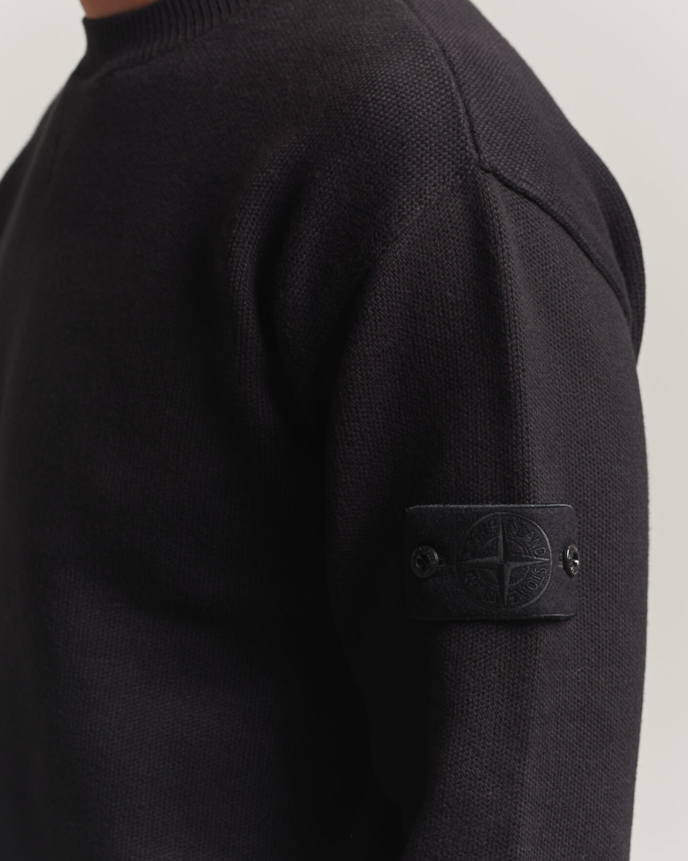 Uomini | Maglieria | Stone Island | Ghost Plush Stitch Winter Cotton Sweat Black