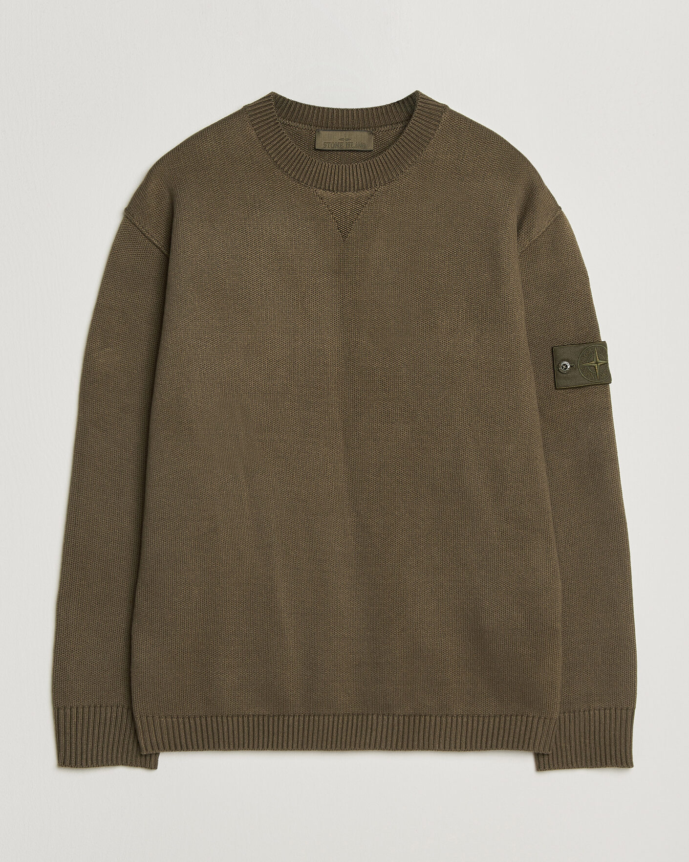 Uomini | Maglieria | Stone Island | Ghost Plush Stitch Winter Cotton Sweat Miltary Green