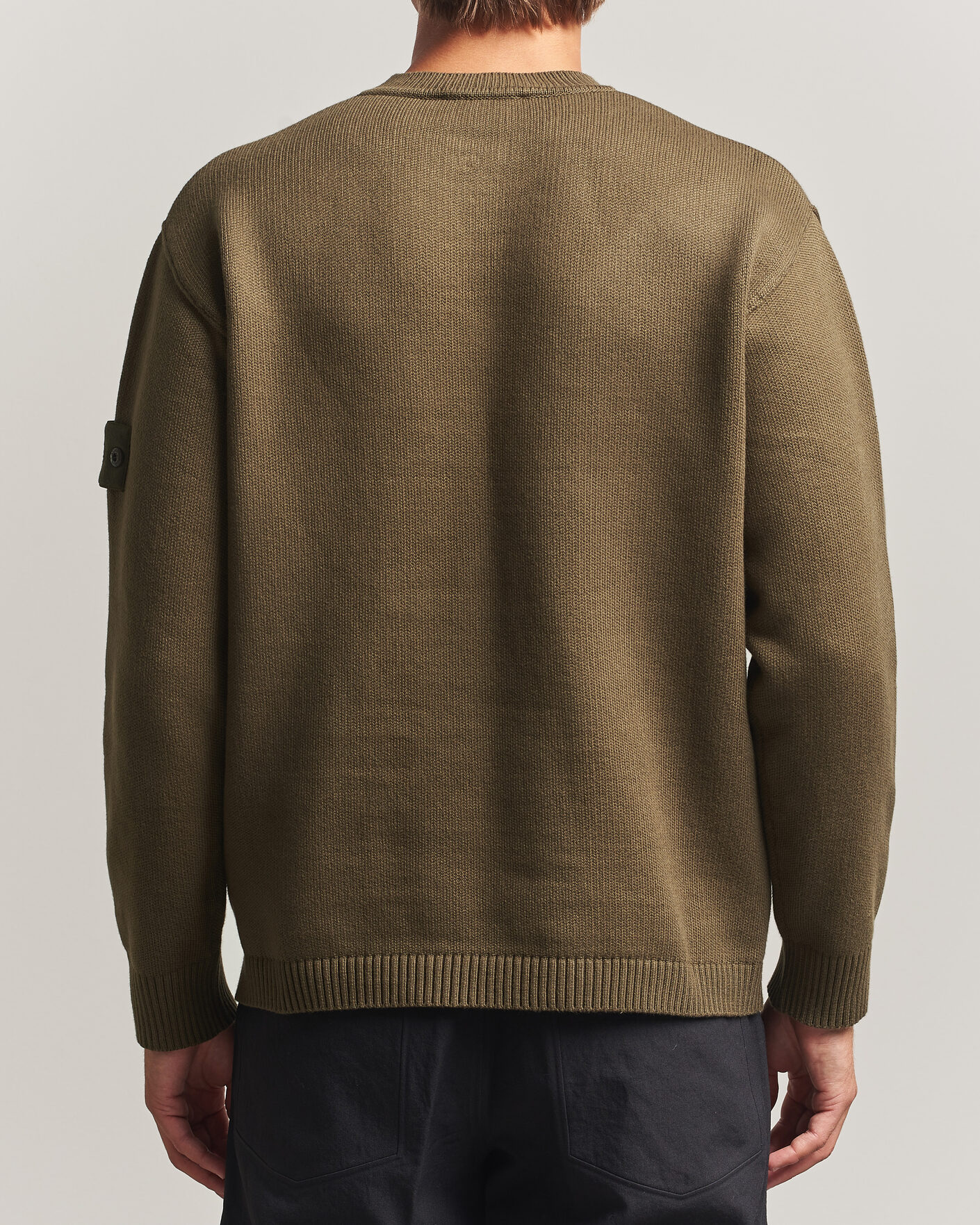 Uomini | Maglieria | Stone Island | Ghost Plush Stitch Winter Cotton Sweat Miltary Green