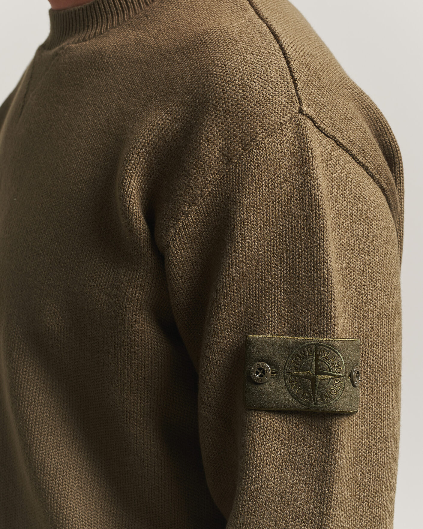 Uomini | Maglieria | Stone Island | Ghost Plush Stitch Winter Cotton Sweat Miltary Green