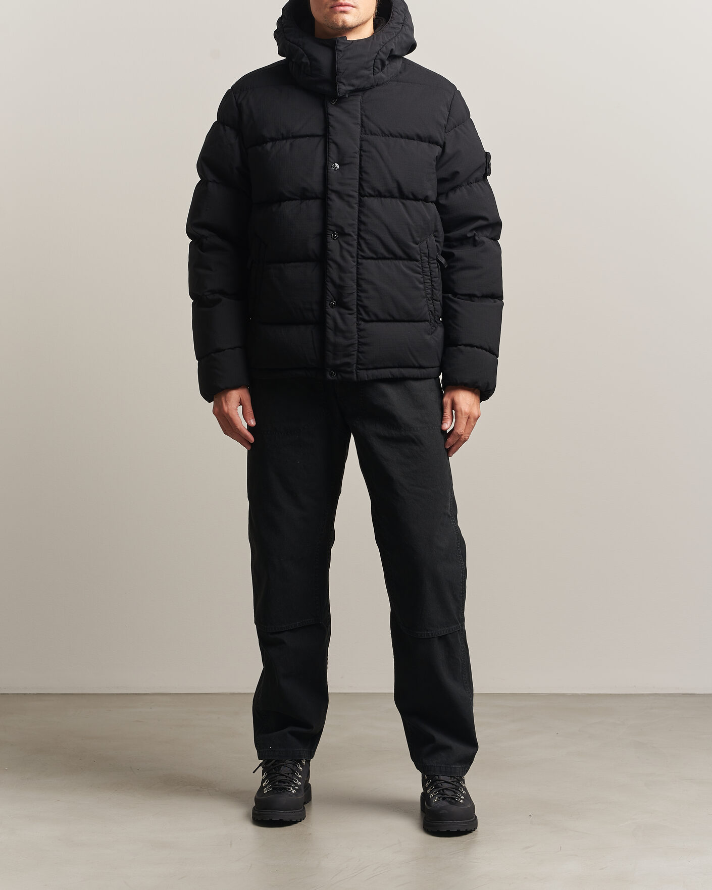 Uomini | Giacche | Stone Island | Ghost Wool Ripstop Down Jacket Black
