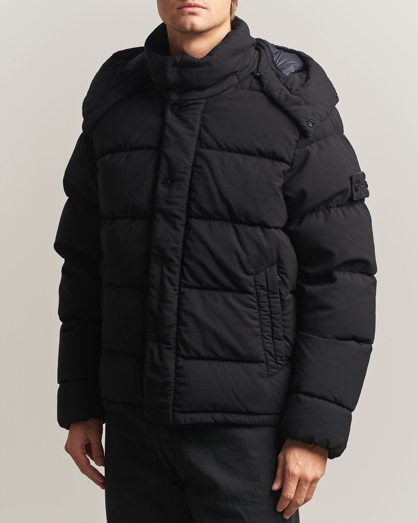 Uomini | Giacche | Stone Island | Ghost Wool Ripstop Down Jacket Black