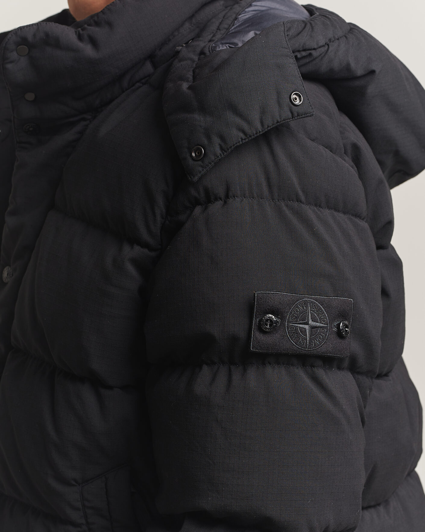 Uomini | Giacche | Stone Island | Ghost Wool Ripstop Down Jacket Black