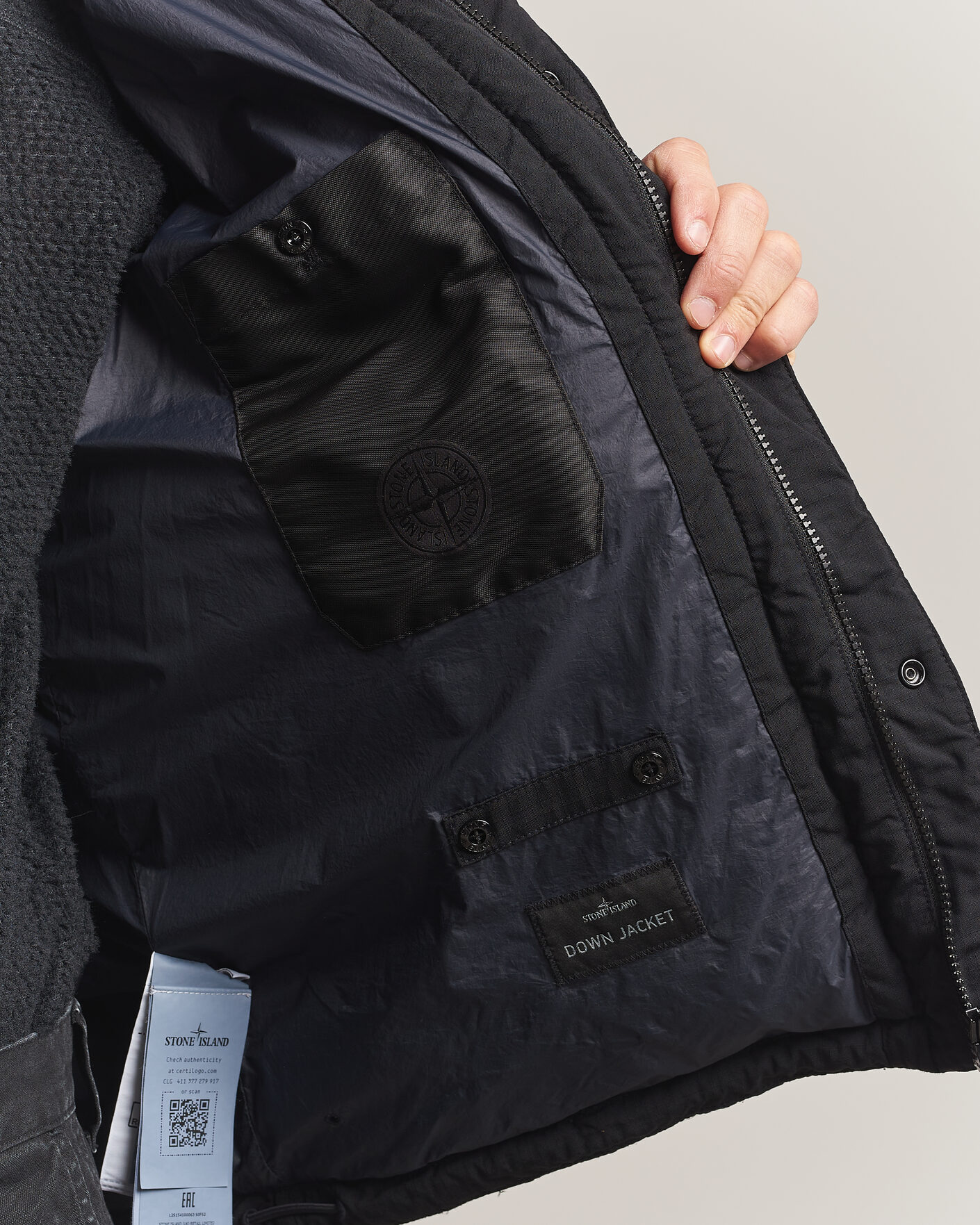 Uomini | Giacche | Stone Island | Ghost Wool Ripstop Down Jacket Black
