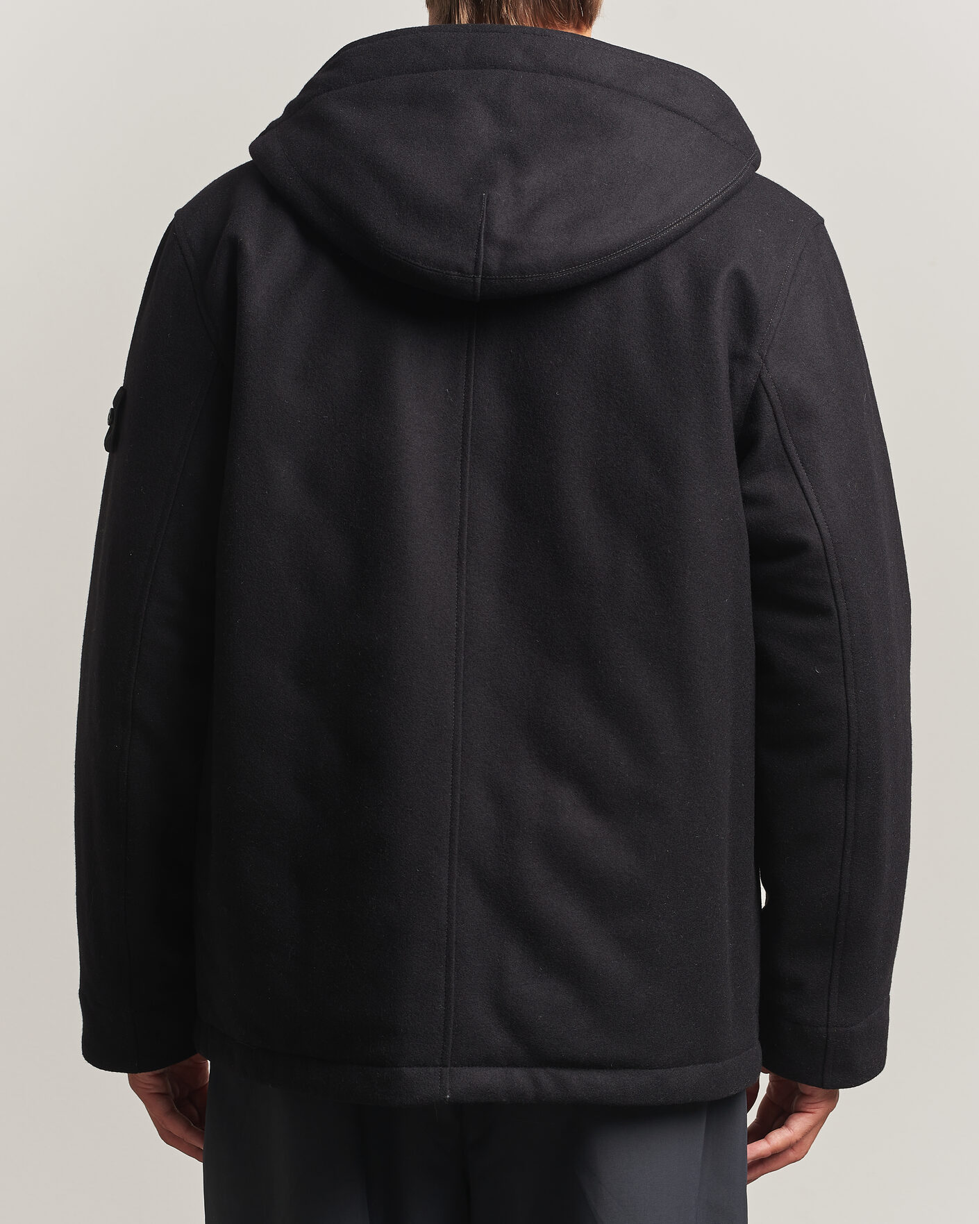 Uomini | Giacche | Stone Island | Ghost Wool/Nylon Flannel Short Parka Black