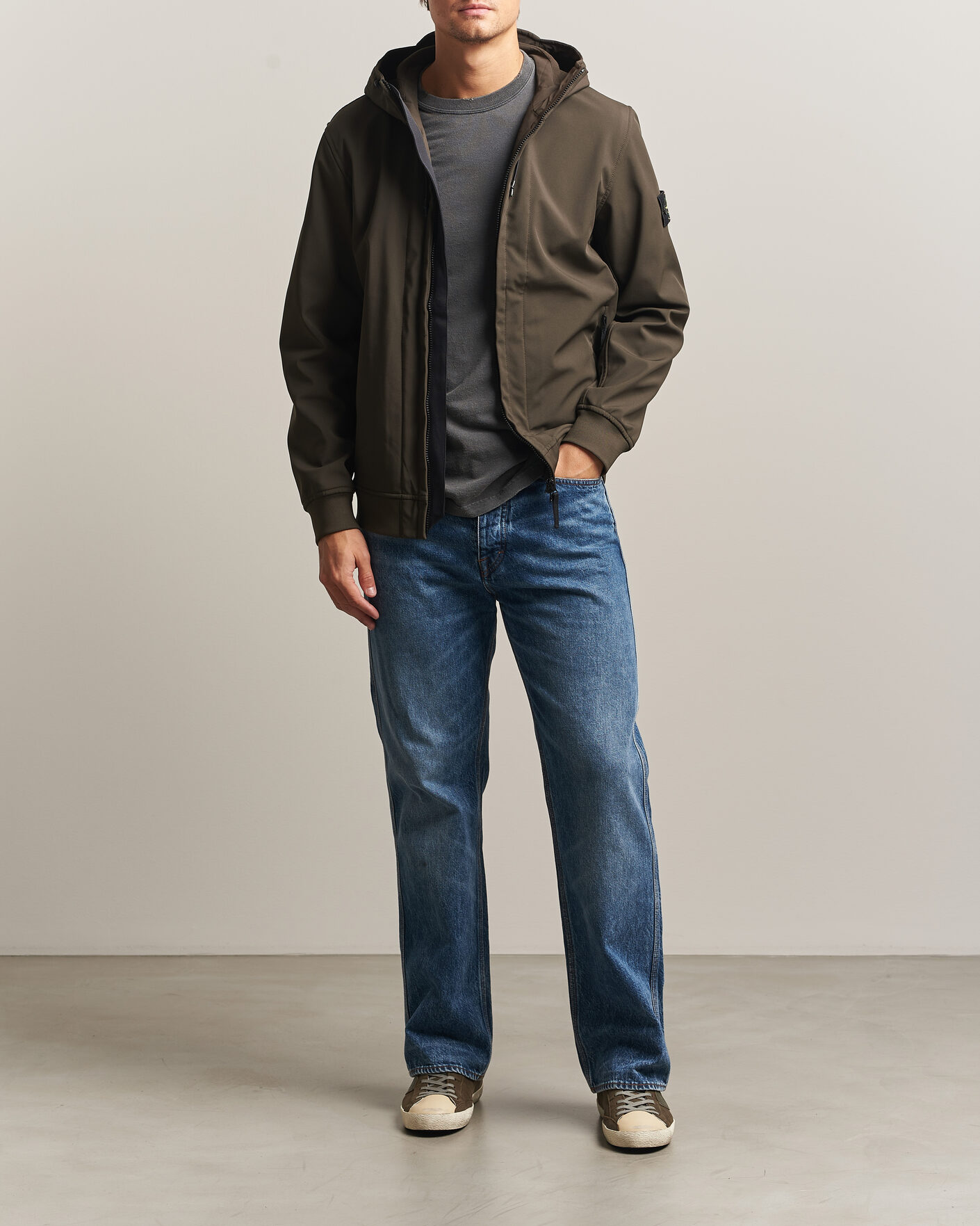 Uomini | Giacche | Stone Island | Short Hooded Soft Shell Jacket Coal Grey