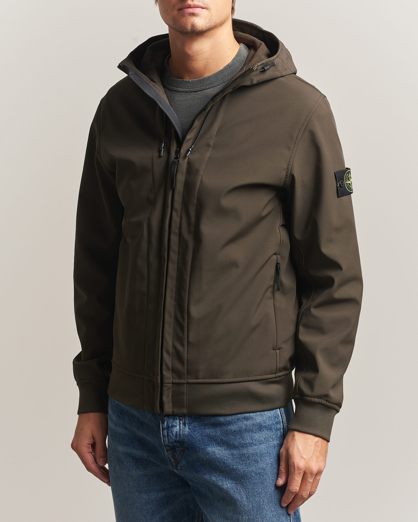 Uomini | Giacche | Stone Island | Short Hooded Soft Shell Jacket Coal Grey