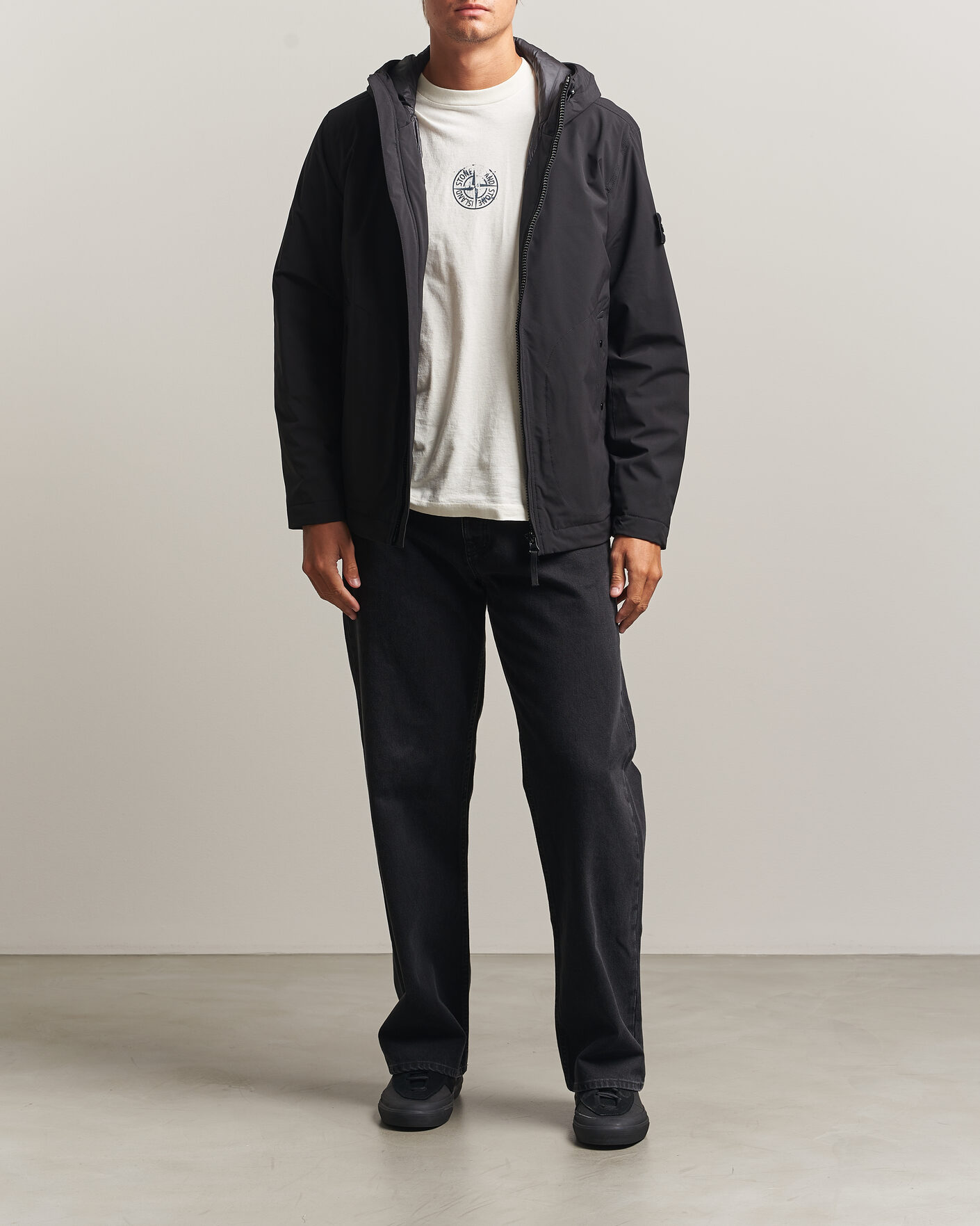 Uomini | Giacche | Stone Island | Short Soft Shell Parka Black