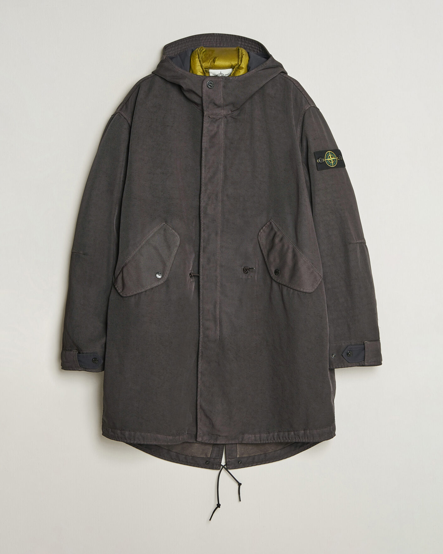 Uomini | Giacche | Stone Island | Dense Oxford Nylon TC Fishtail Parka Lead Grey