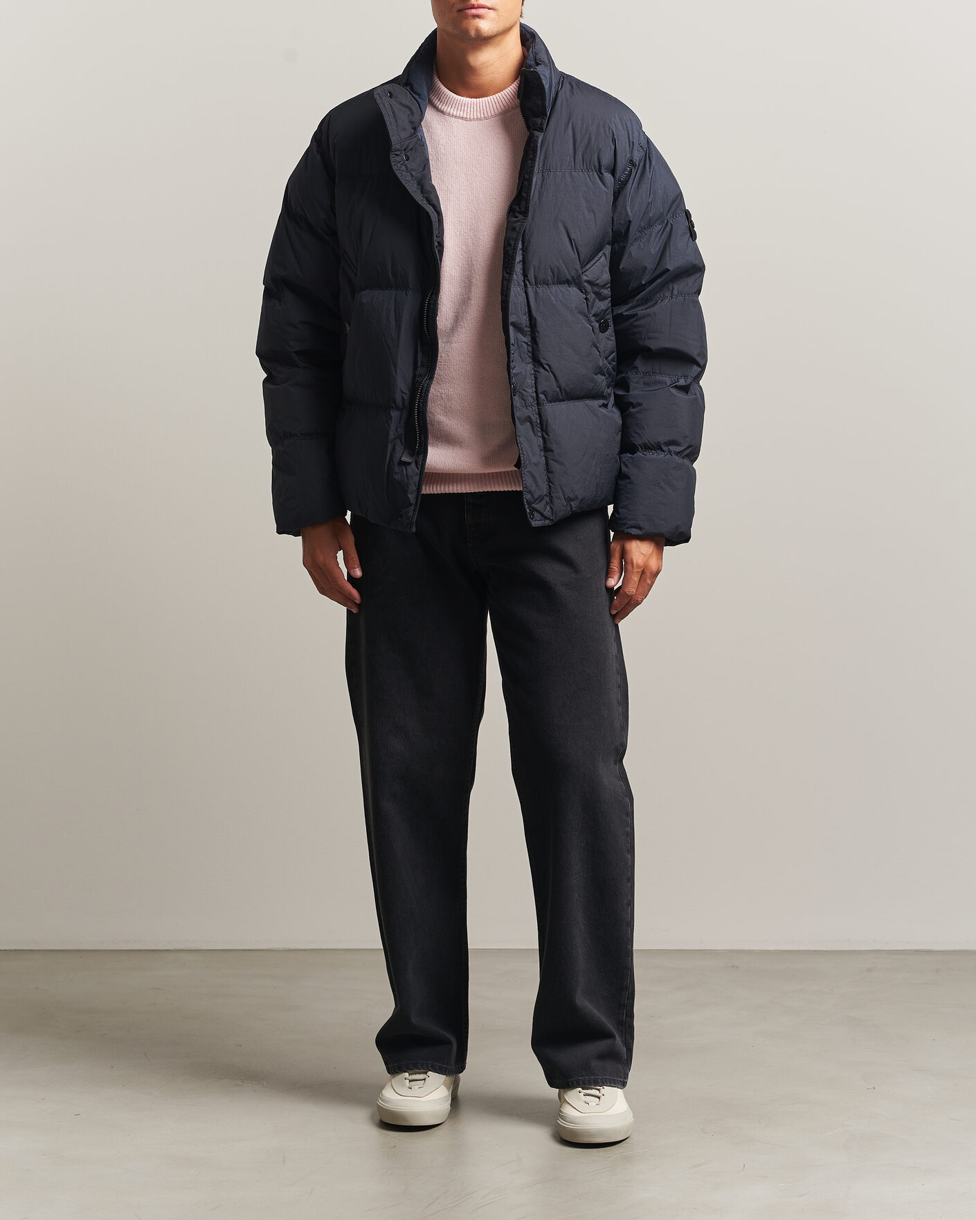 Uomini | Giacche | Stone Island | Crinkle Reps Padded Down Jacket Navy Blue
