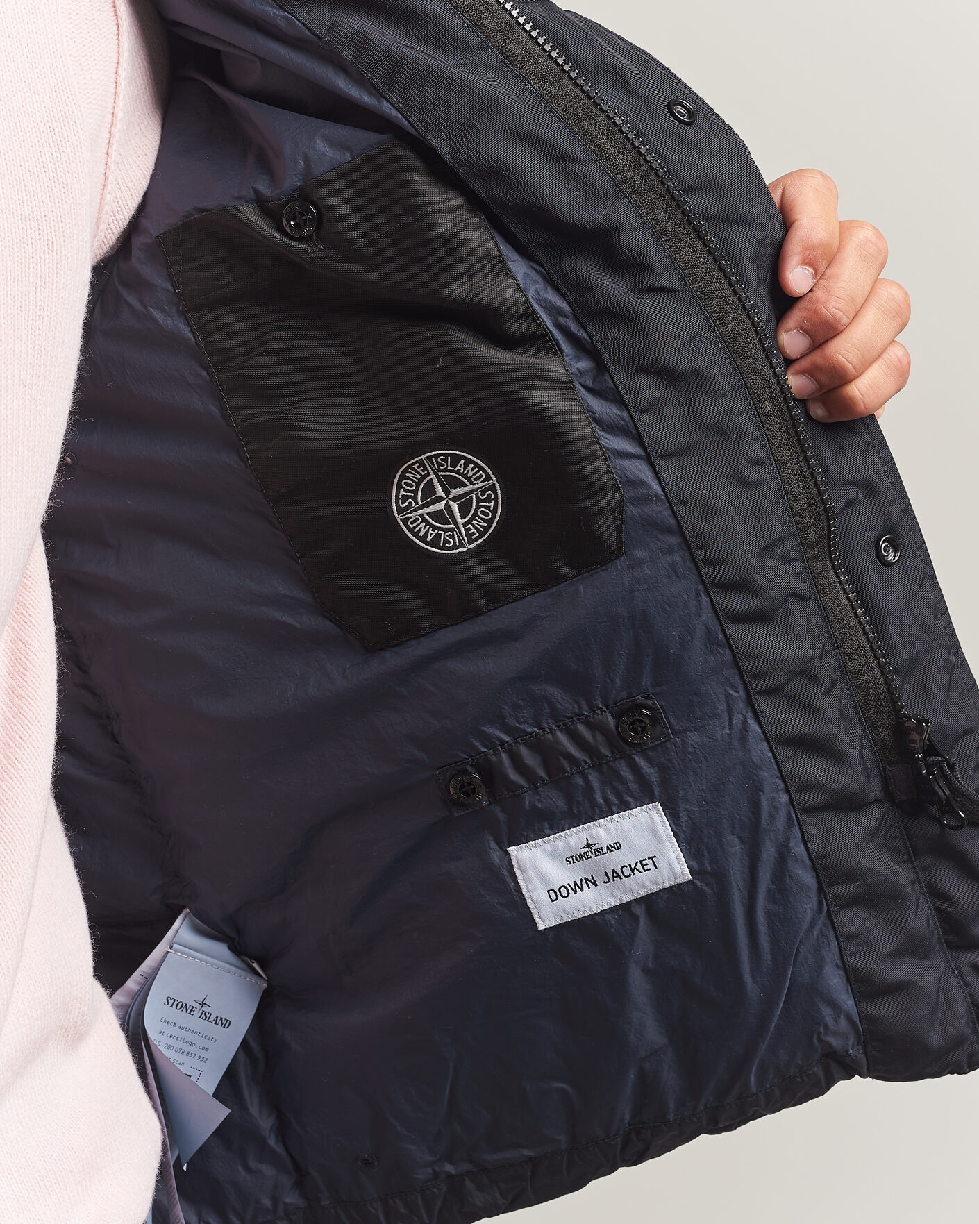 Uomini | Giacche | Stone Island | Crinkle Reps Padded Down Jacket Navy Blue