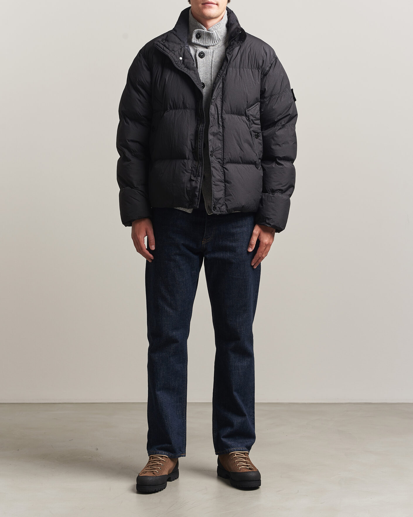 Uomini | Giacche | Stone Island | Crinkle Reps Padded Down Jacket Black