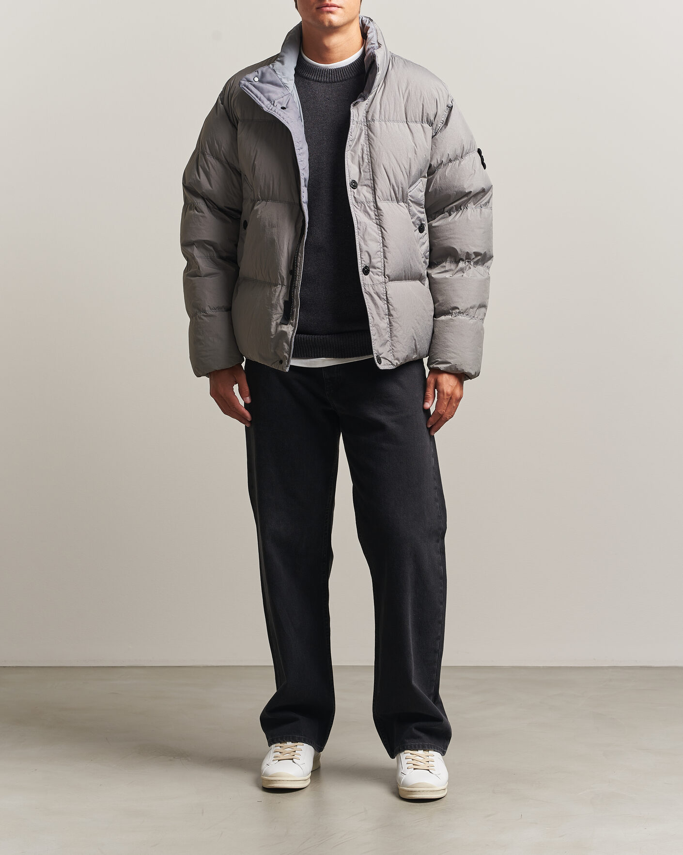 Uomini | Giacche | Stone Island | Crinkle Reps Padded Down Jacket Grey