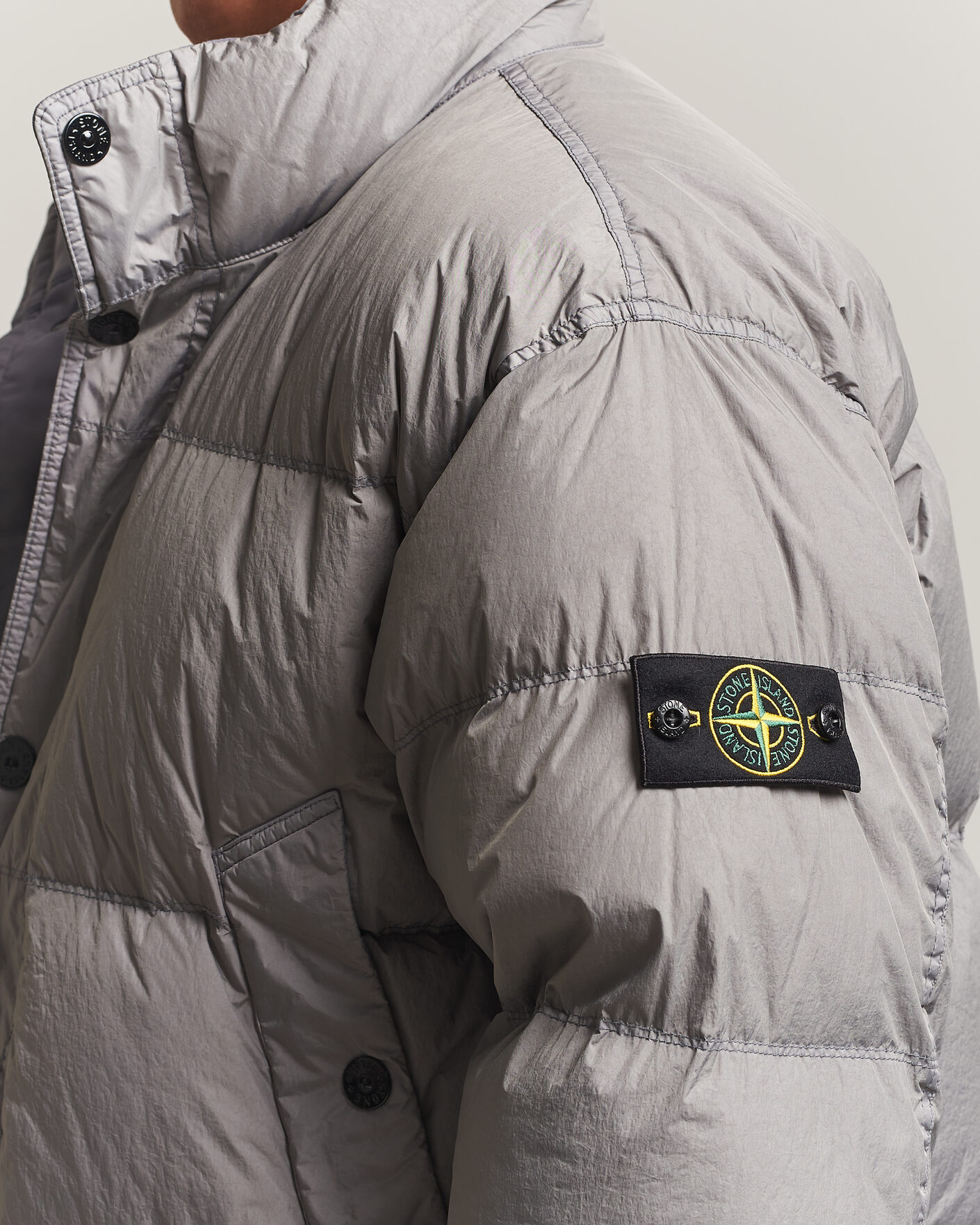 Uomini | Giacche | Stone Island | Crinkle Reps Padded Down Jacket Grey