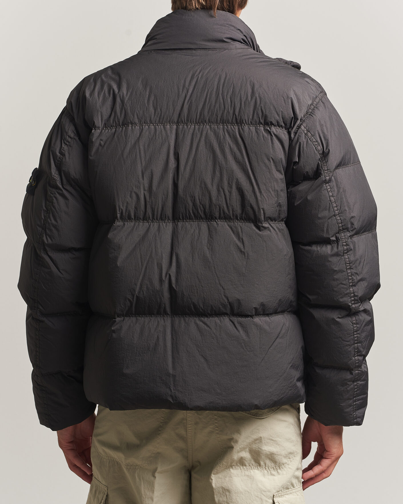 Uomini | Giacche | Stone Island | Crinkle Reps Padded Down Jacket Lead Grey