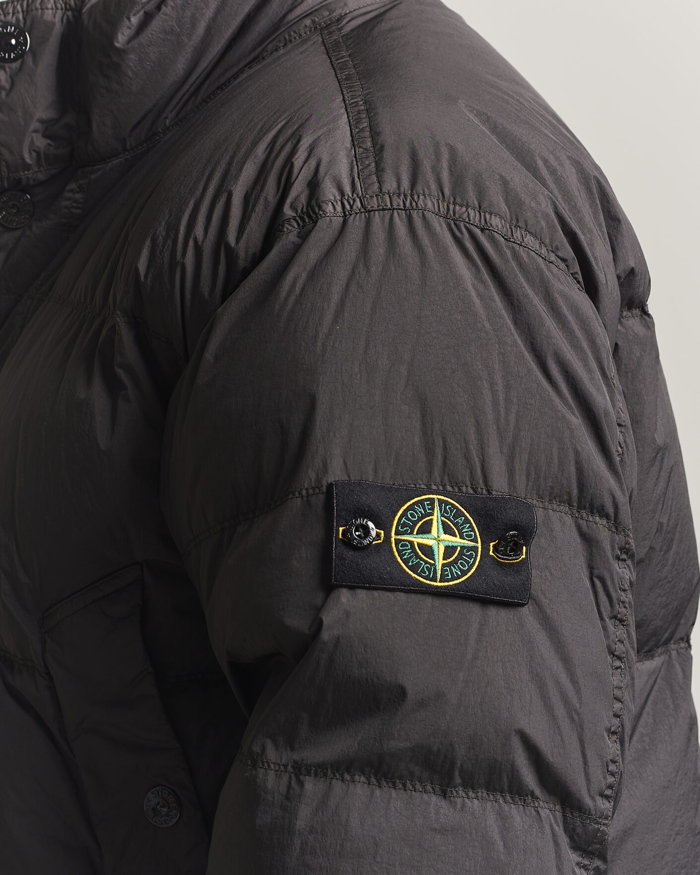 Uomini | Giacche | Stone Island | Crinkle Reps Padded Down Jacket Lead Grey