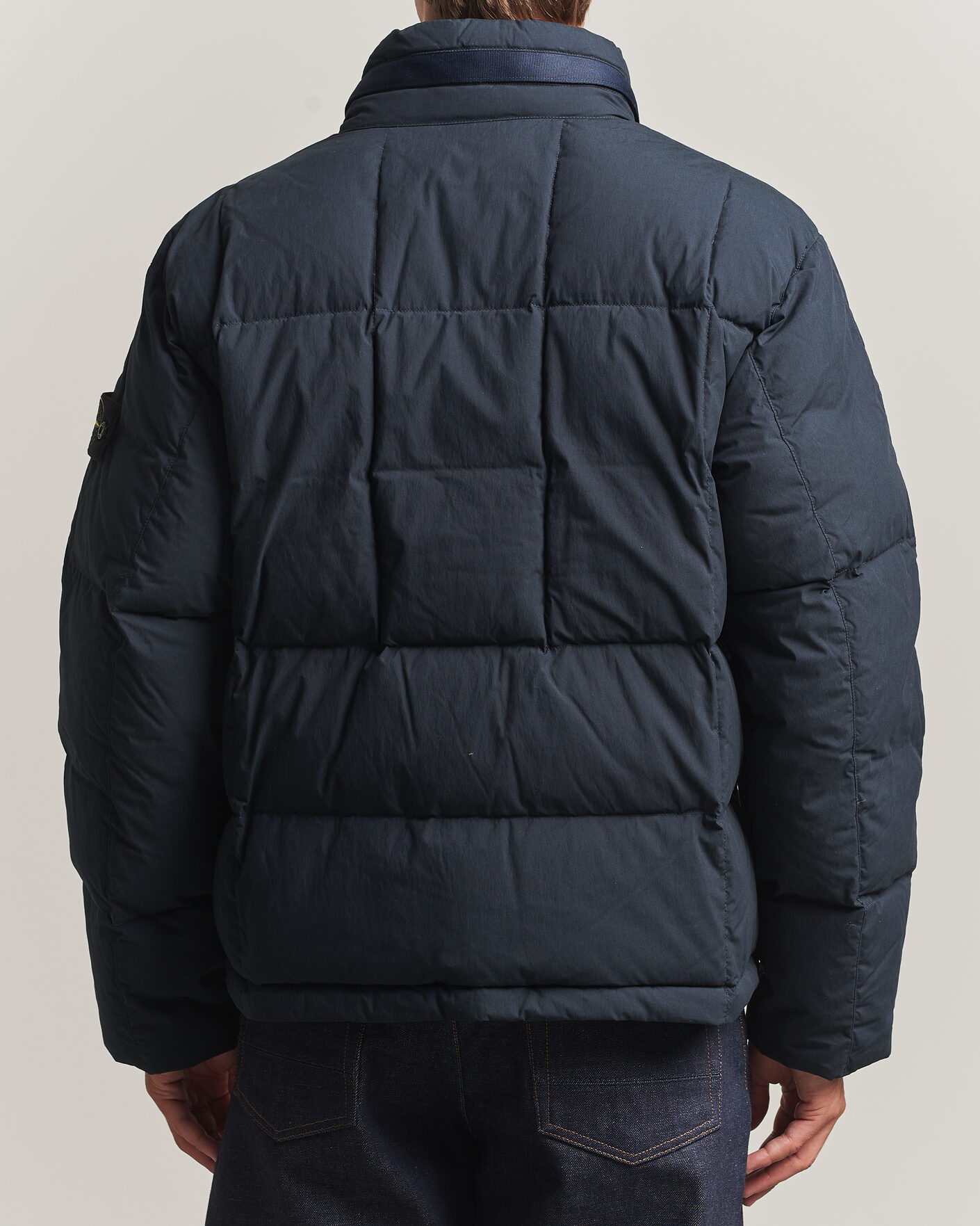 Uomini | Giacche | Stone Island | Cotton/Nylon Padded Down Jacket Navy Blue