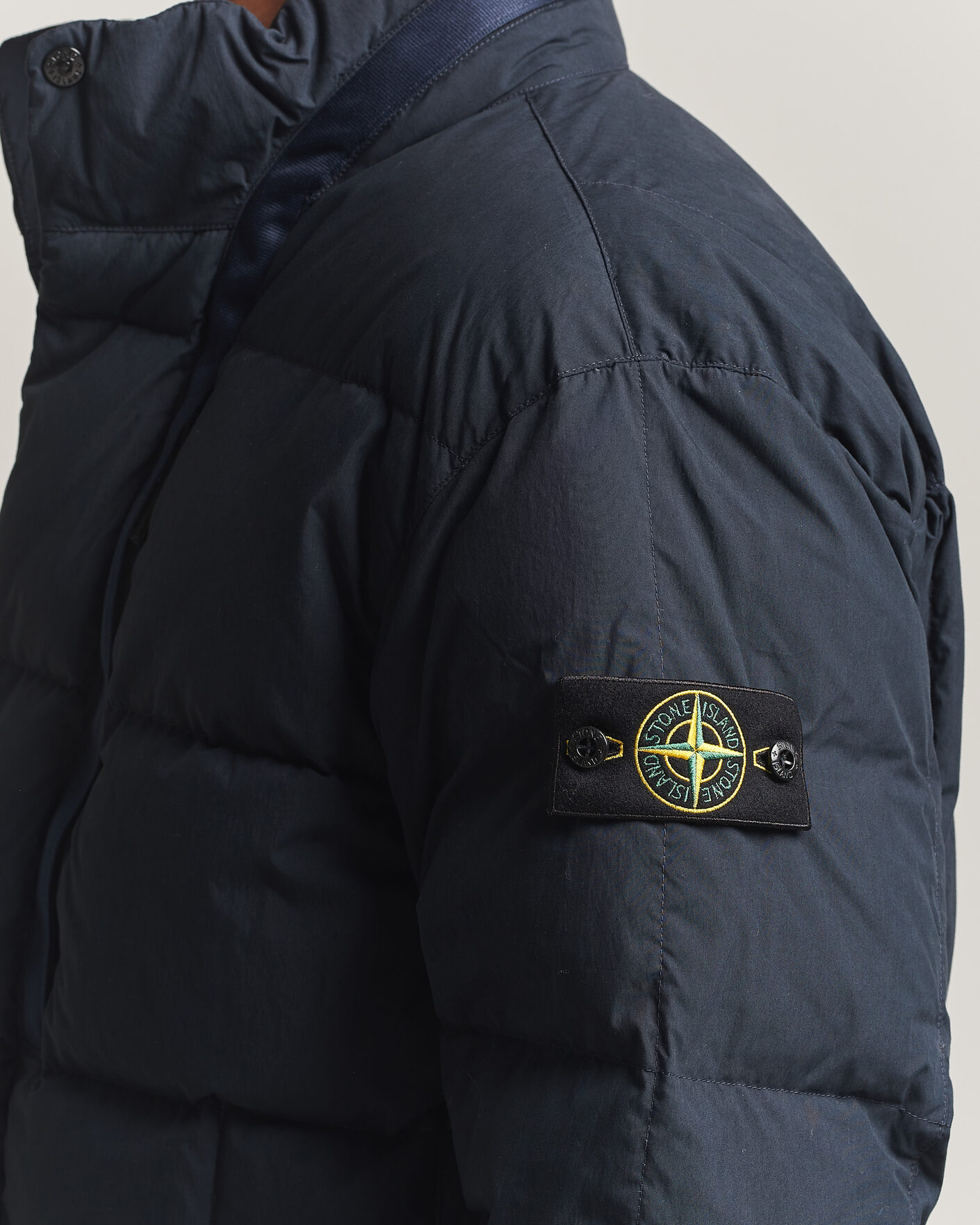 Uomini | Giacche | Stone Island | Cotton/Nylon Padded Down Jacket Navy Blue