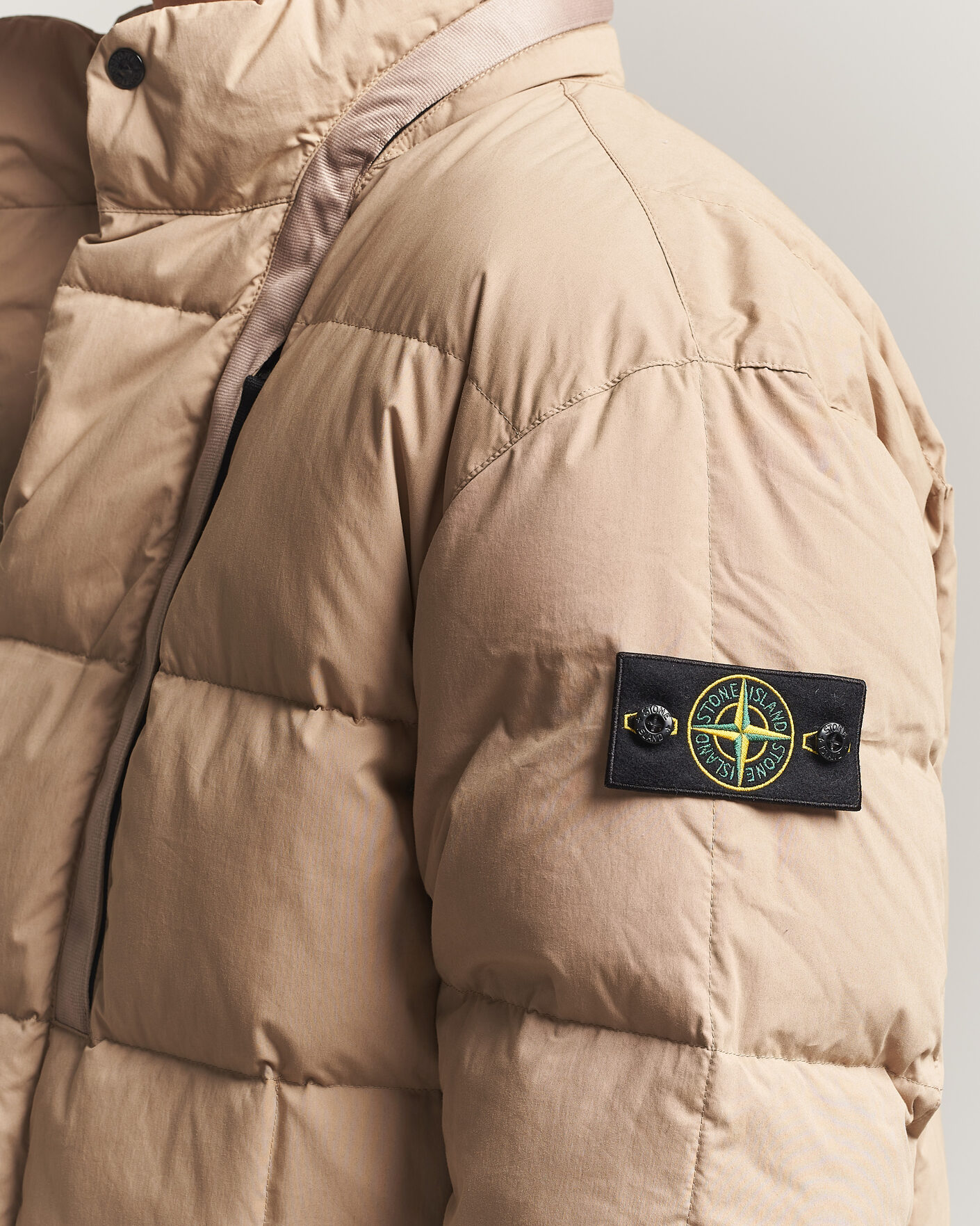 Uomini | Giacche | Stone Island | Cotton/Nylon Padded Down Jacket Biscuit