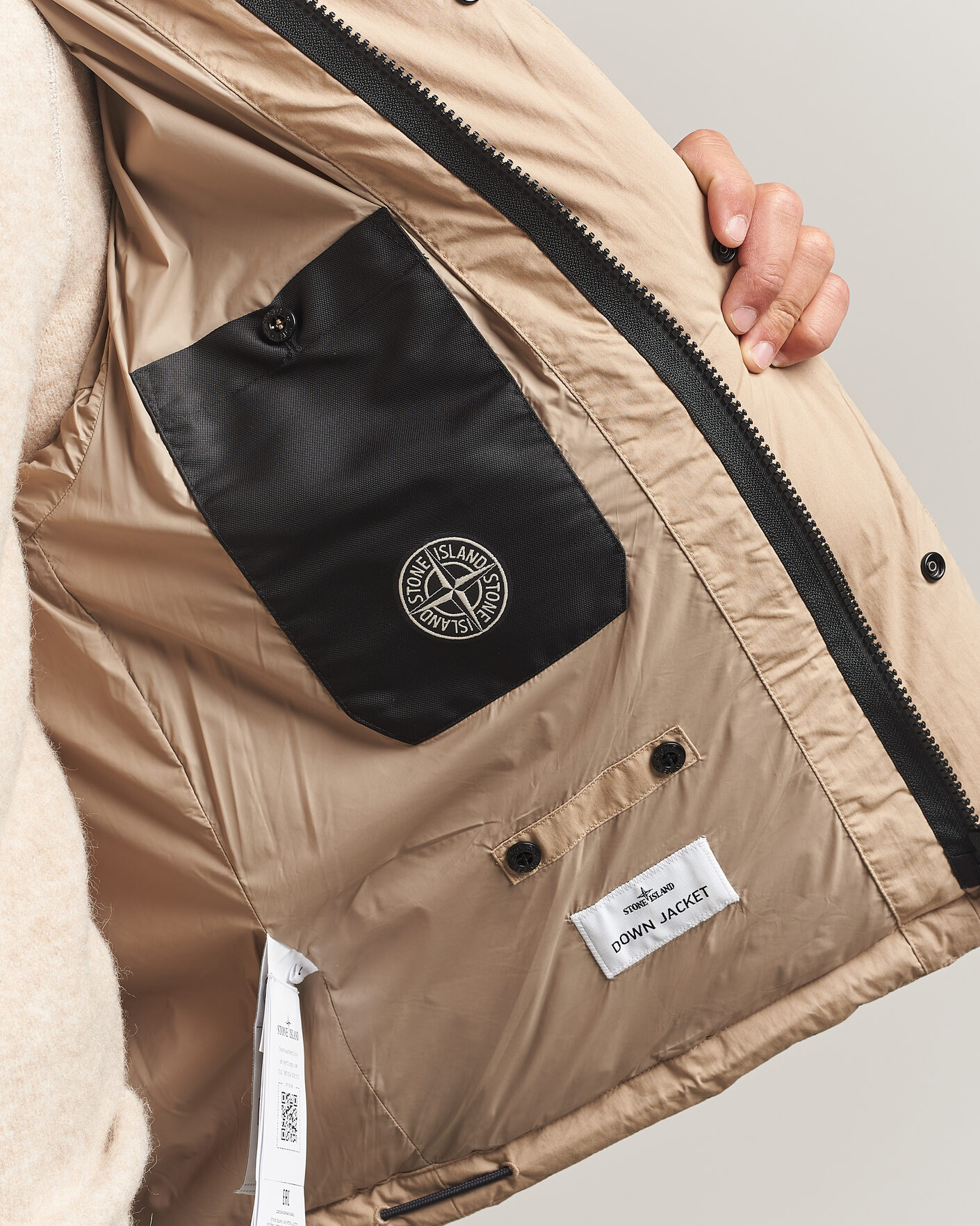 Uomini | Giacche | Stone Island | Cotton/Nylon Padded Down Jacket Biscuit