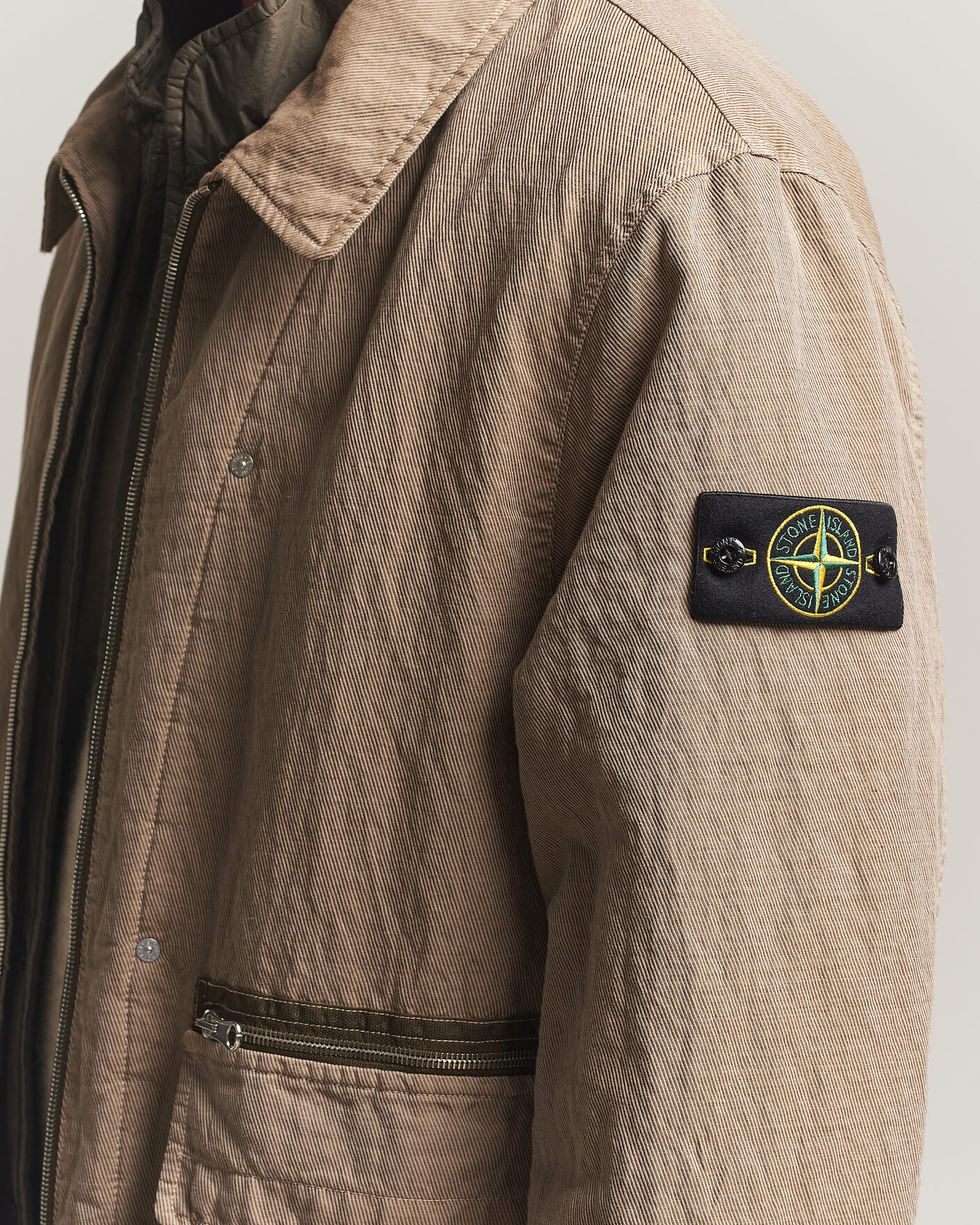 Uomini | Giacche | Stone Island | Diagonal Cotton/Wool Field Jacket Biscuit