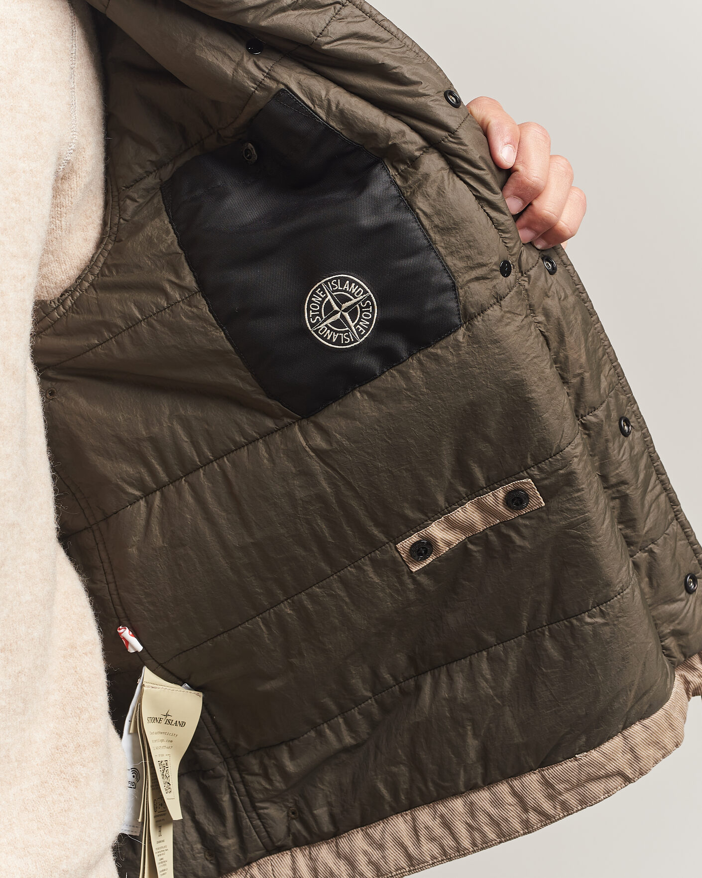 Uomini | Giacche | Stone Island | Diagonal Cotton/Wool Field Jacket Biscuit