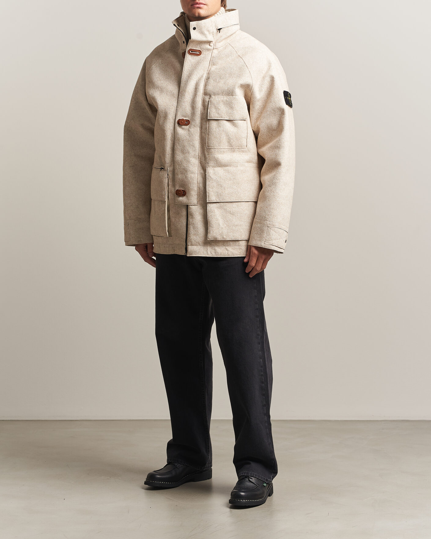 Uomini | Giacche | Stone Island | Panno Coagulato Coat Biscuit