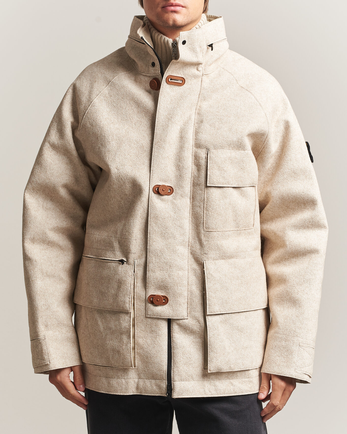 Uomini | Giacche | Stone Island | Panno Coagulato Coat Biscuit
