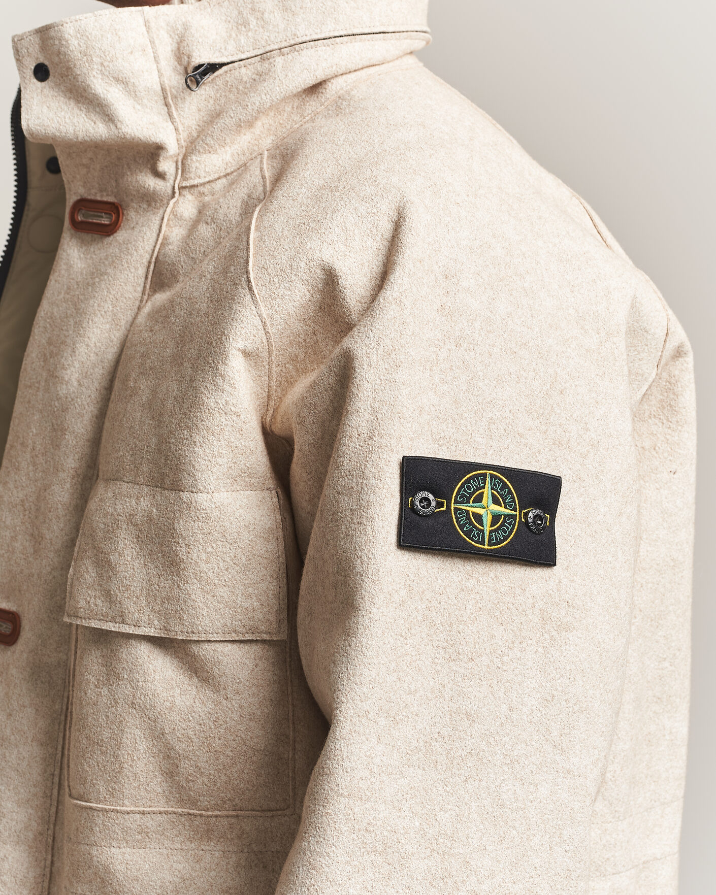 Uomini | Giacche | Stone Island | Panno Coagulato Coat Biscuit