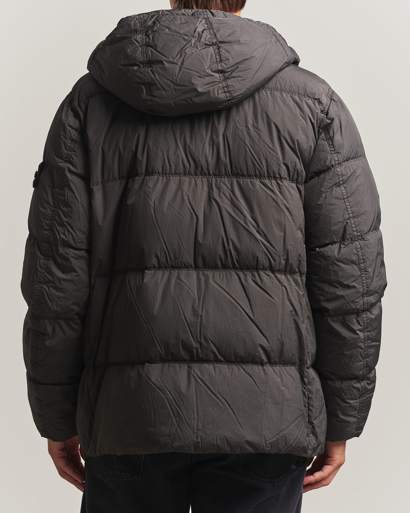 Uomini | Giacche | Stone Island | Crinkle Reps Padded Hood Down Jacket Grey