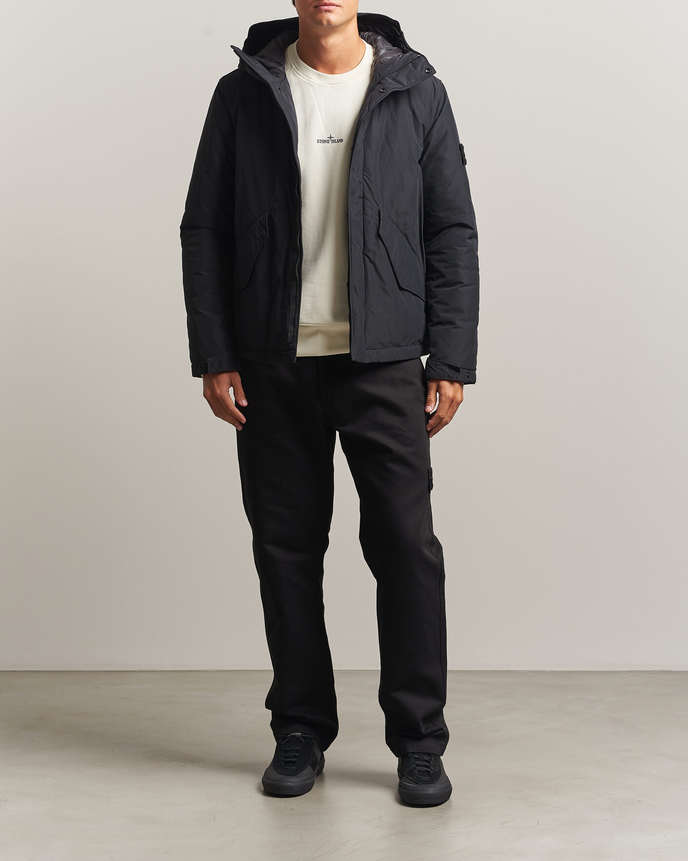 Uomini | Giacche | Stone Island | Micro Twill Hood Jacket Black 