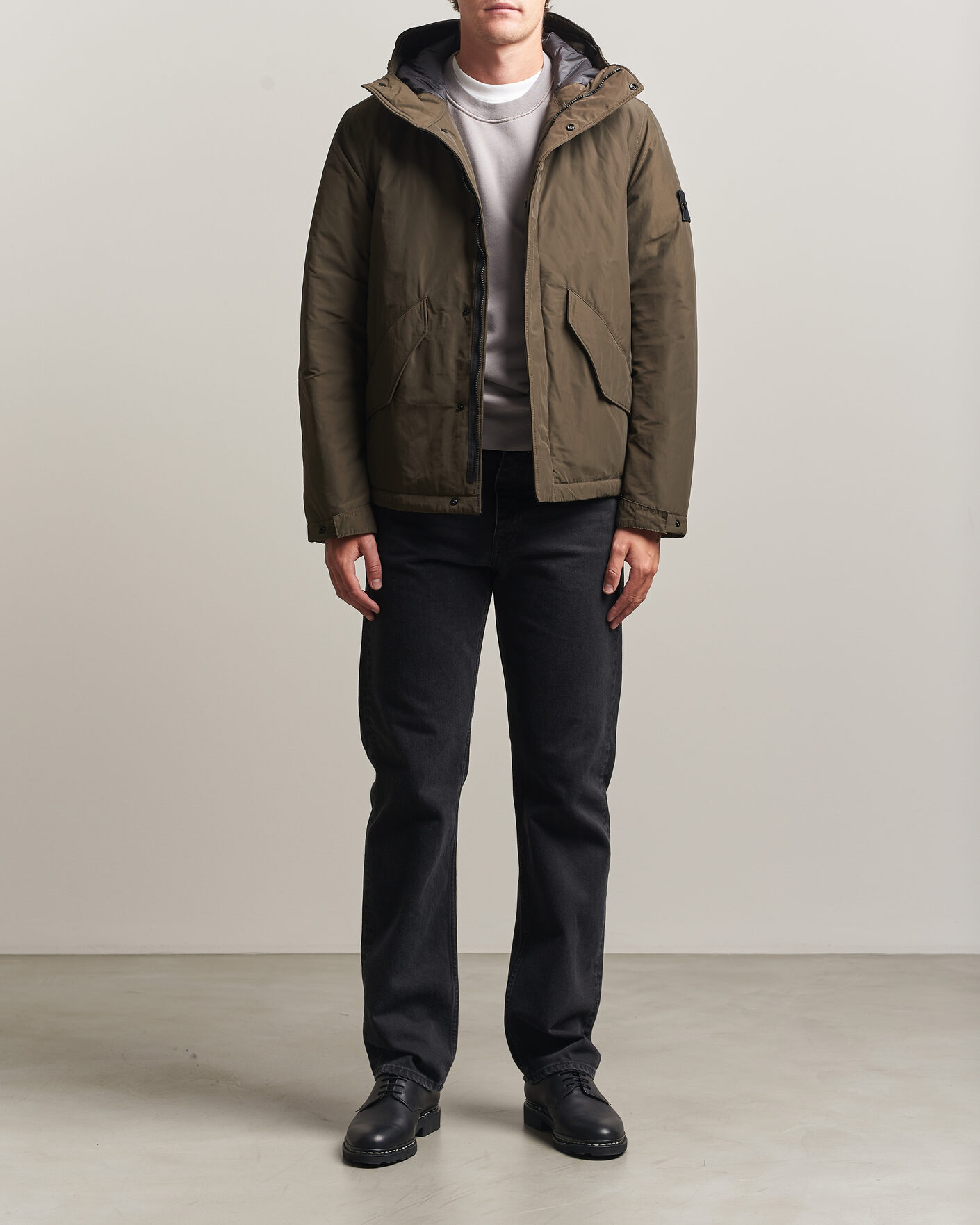 Uomini | Giacche | Stone Island | Micro Twill Hood Jacket Coal Grey