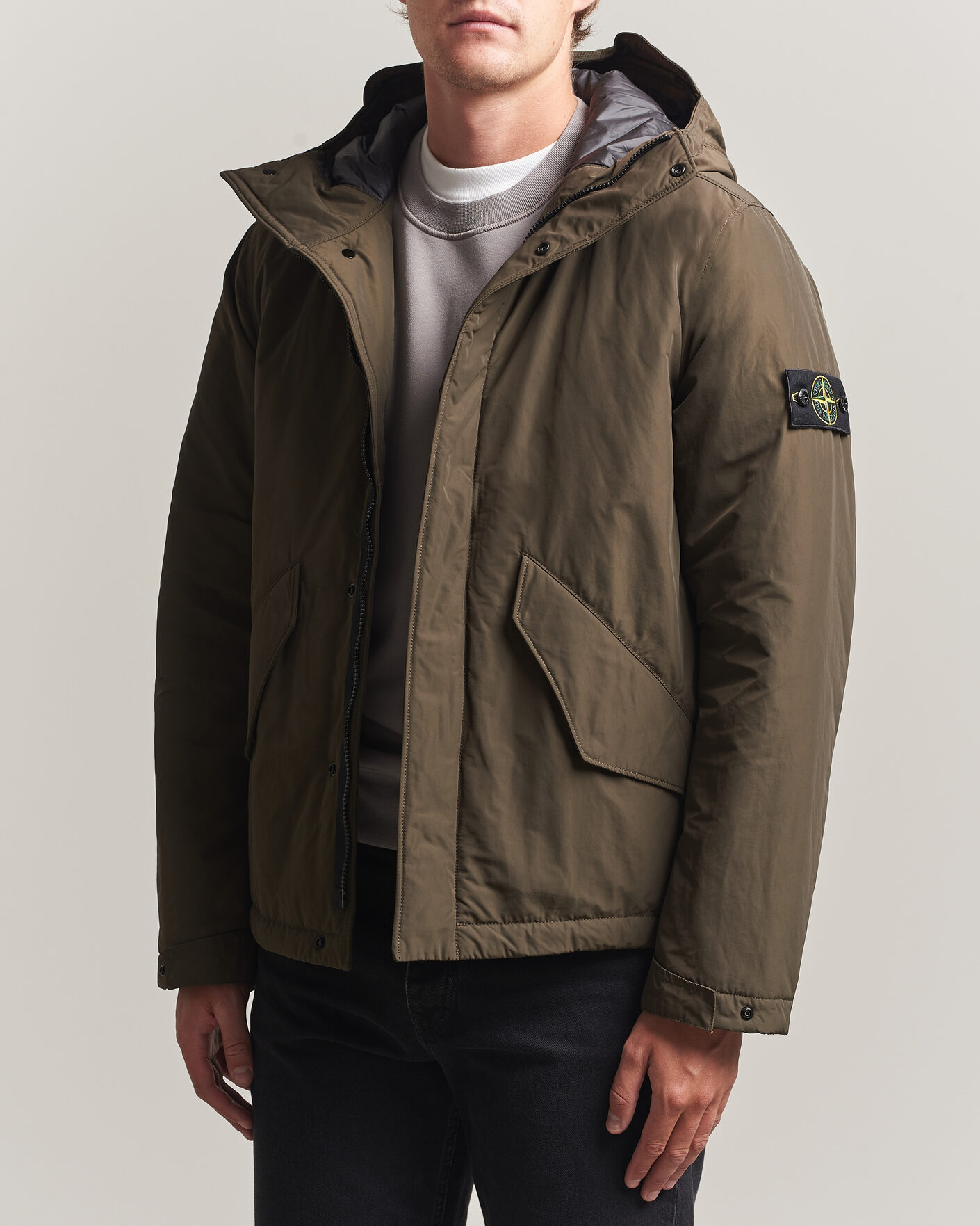 Uomini | Giacche | Stone Island | Micro Twill Hood Jacket Coal Grey