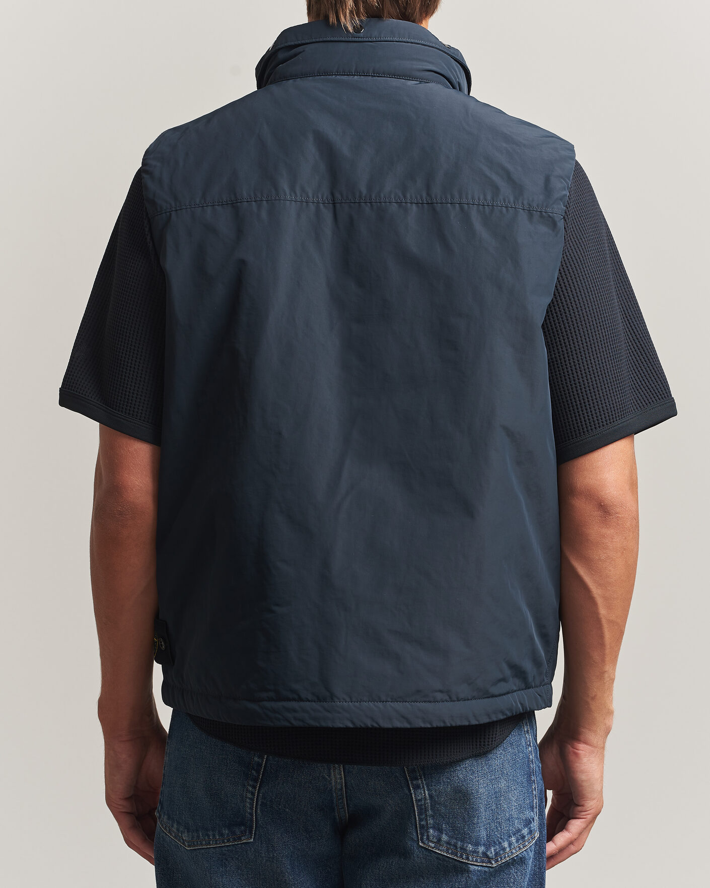 Uomini | Gilet | Stone Island | Micro Twill Padded Vest Navy Blue
