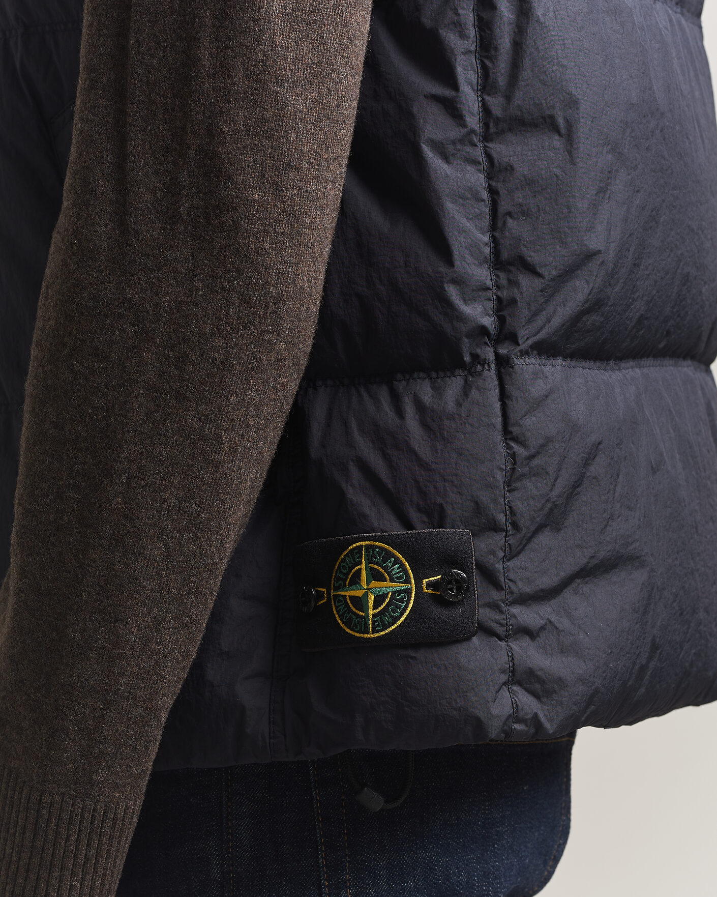 Uomini | Gilet | Stone Island | Crinkle Reps Down Vest Navy Blue