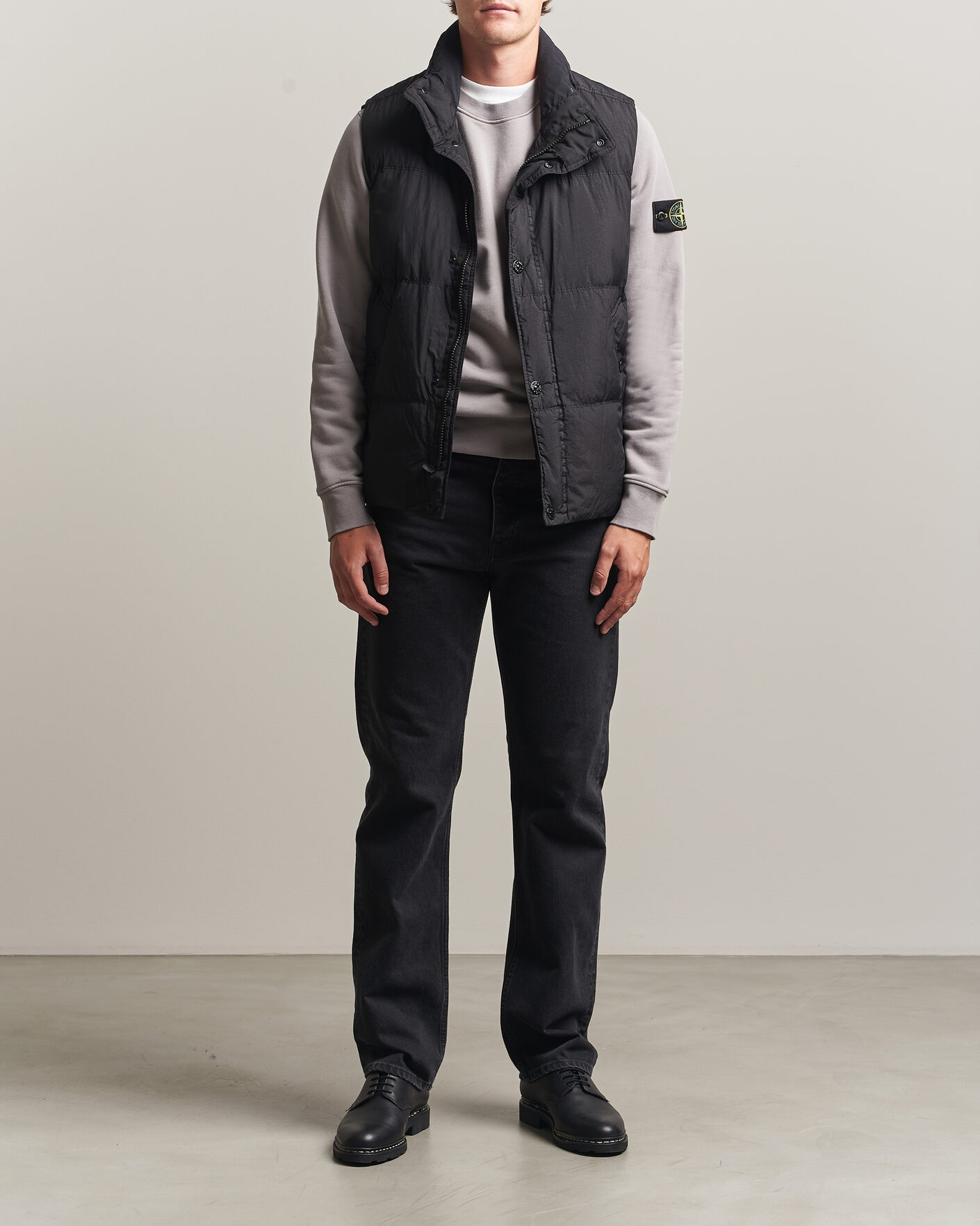 Uomini | Gilet | Stone Island | Crinkle Reps Down Vest Black