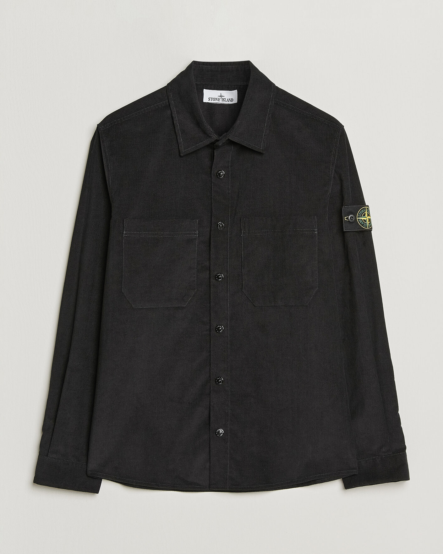 Uomini | Camicie | Stone Island | Micro Cord Overshirt Black