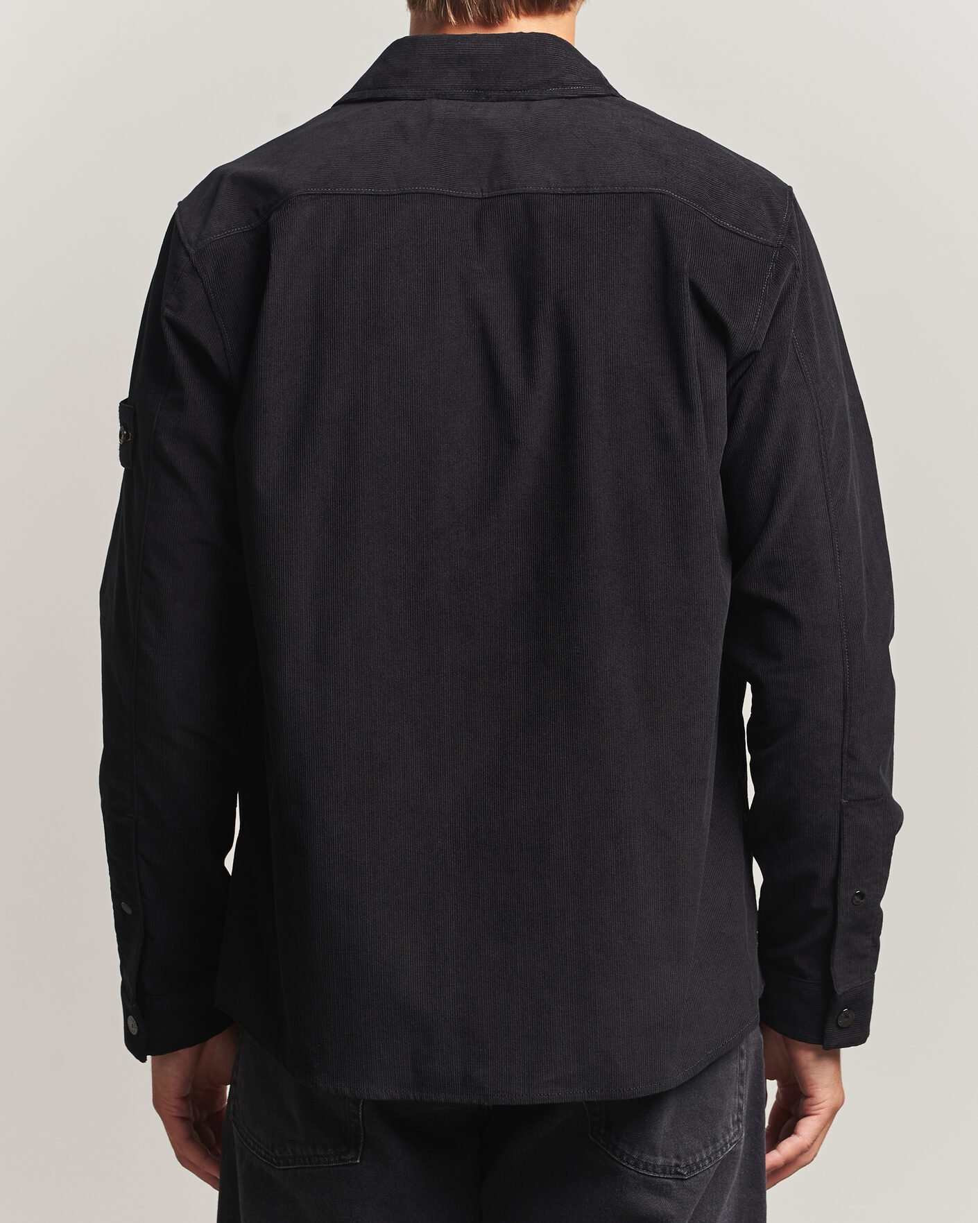 Uomini | Camicie | Stone Island | Micro Cord Overshirt Black
