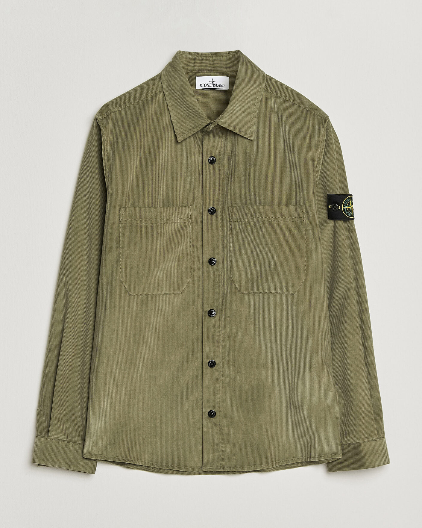 Uomini | Camicie | Stone Island | Micro Cord Overshirt Miltary Green