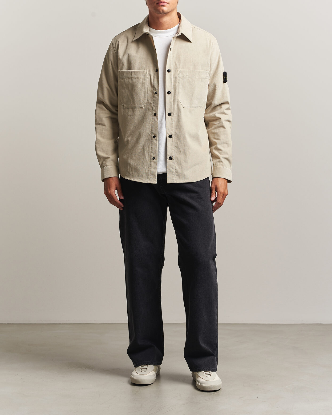 Uomini | Camicie | Stone Island | Micro Cord Overshirt Sand