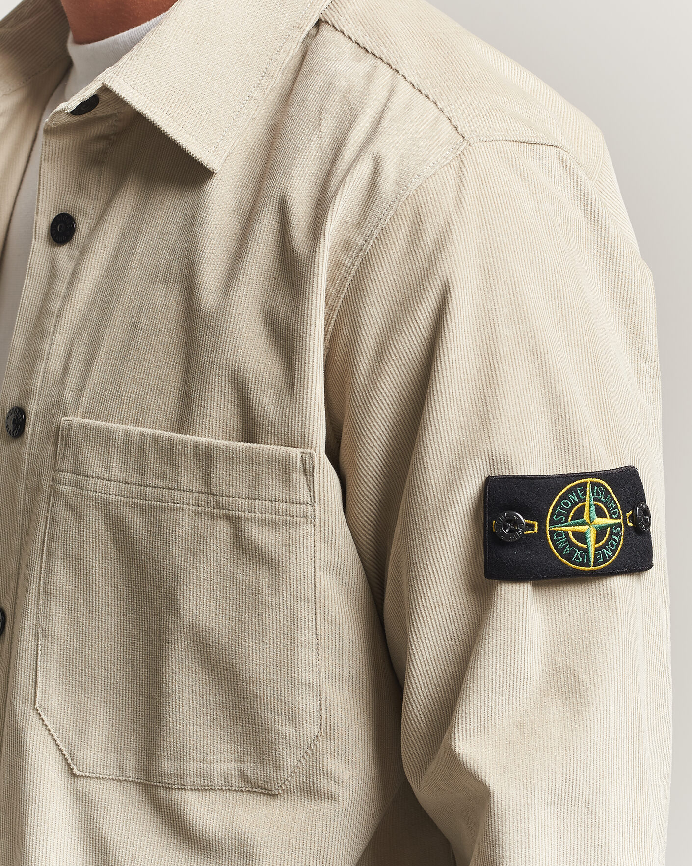Uomini | Camicie | Stone Island | Micro Cord Overshirt Sand