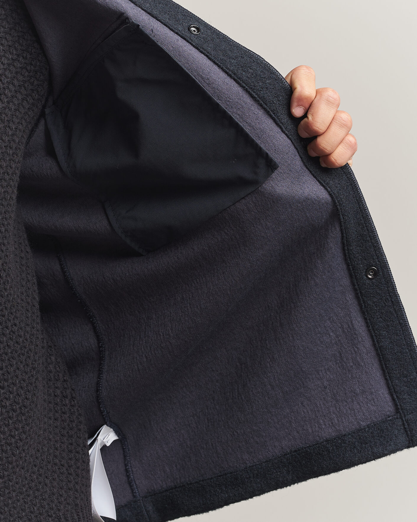 Uomini | Camicie | Stone Island | Micro Bouclé Overshirt Navy Blue