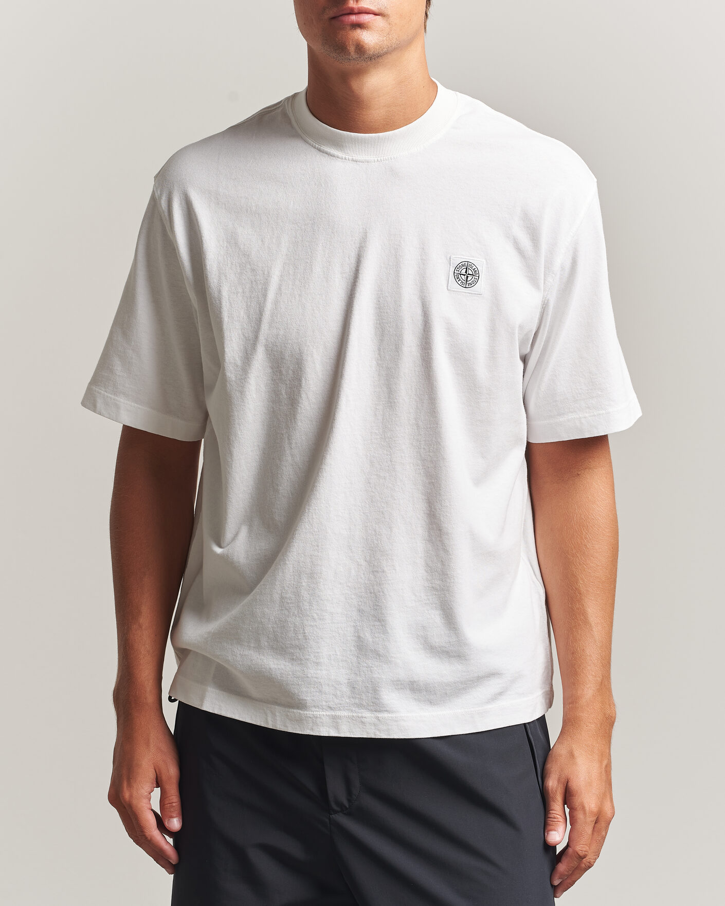 Uomini | T-shirt | Stone Island | Combed Organic Cotton T-Shirt White