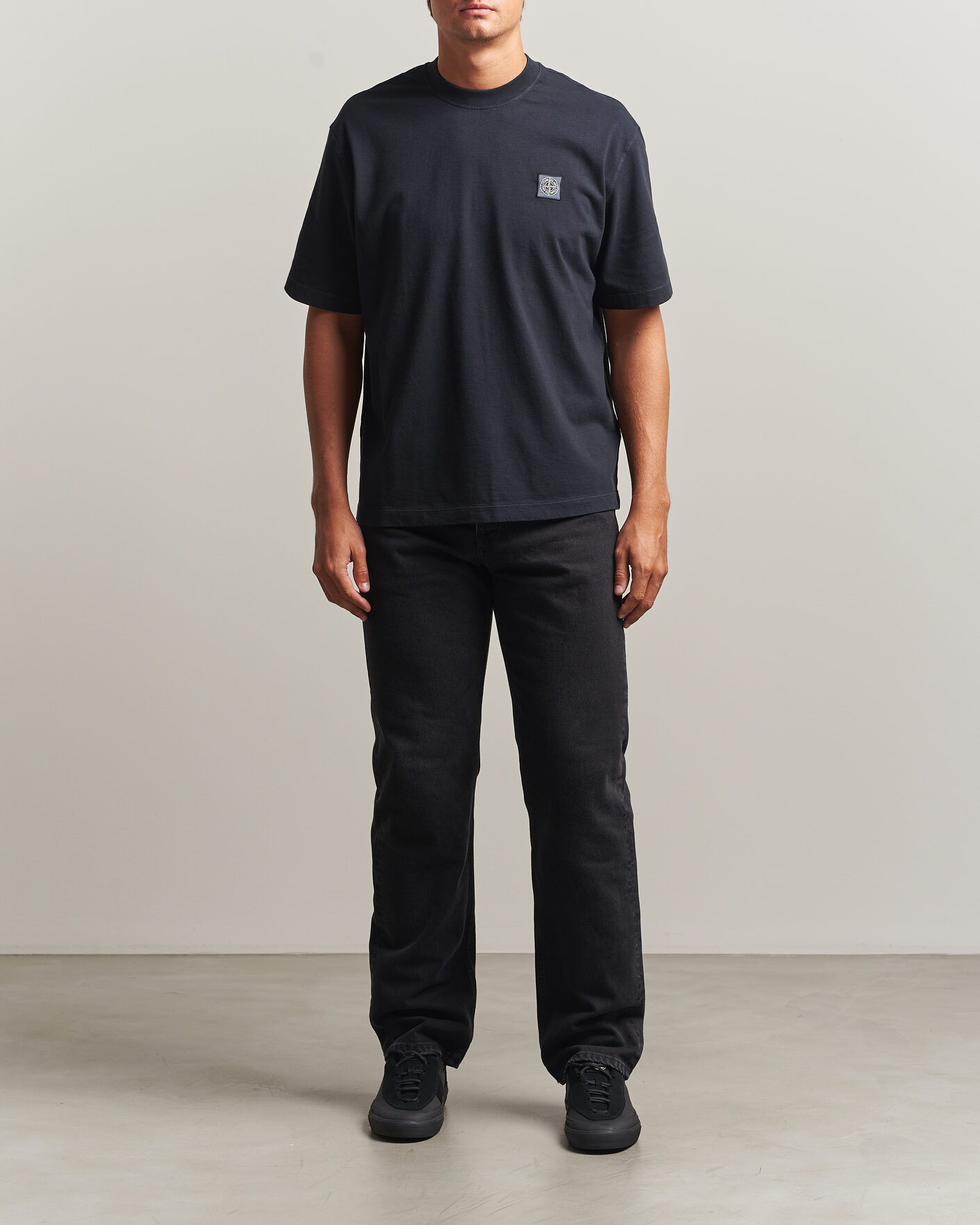 Uomini | T-shirt | Stone Island | Combed Organic Cotton T-Shirt Navy Blue