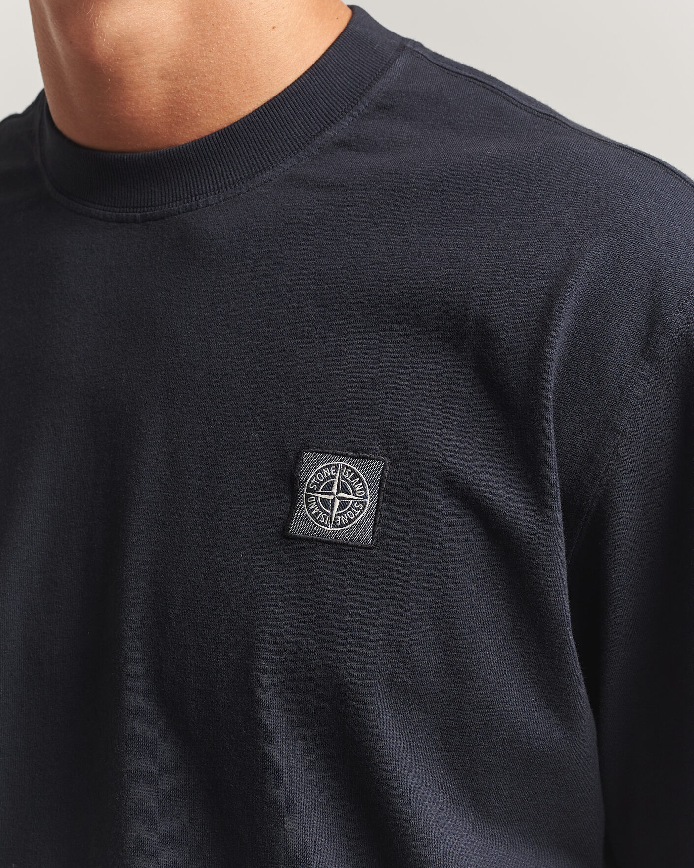 Uomini | T-shirt | Stone Island | Combed Organic Cotton T-Shirt Navy Blue