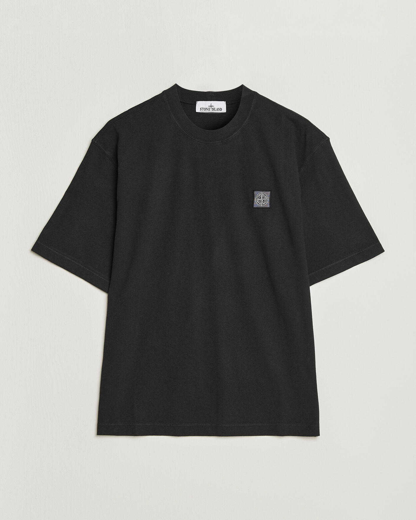 Uomini | T-shirt | Stone Island | Combed Organic Cotton T-Shirt Black