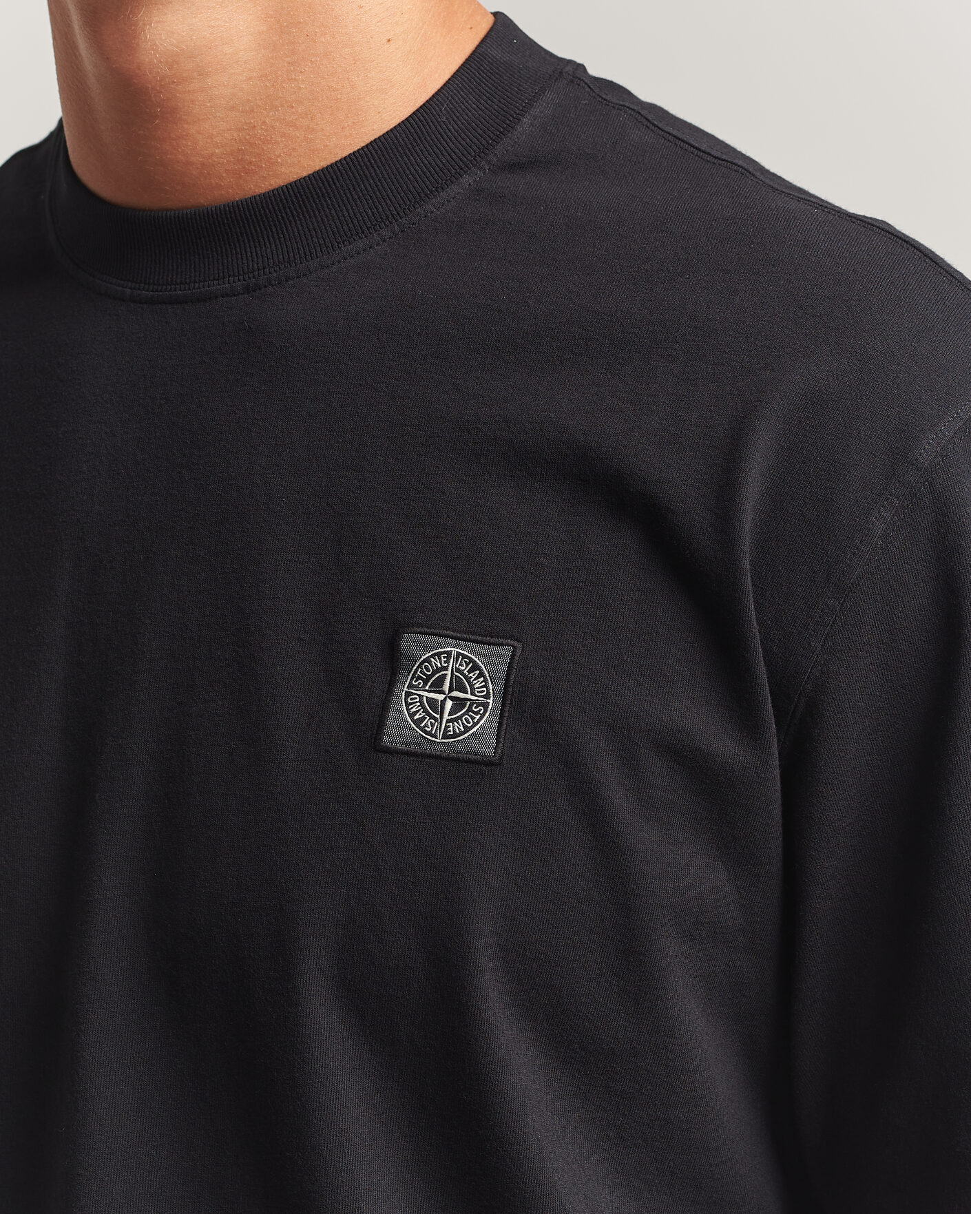 Uomini | T-shirt | Stone Island | Combed Organic Cotton T-Shirt Black