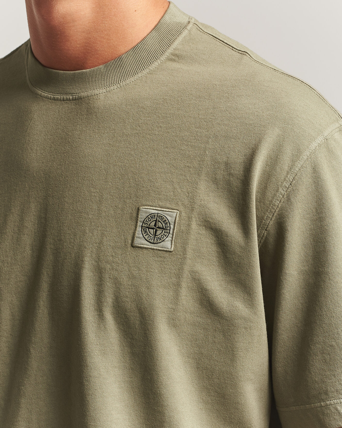 Uomini | T-shirt | Stone Island | Combed Organic Cotton T-Shirt Miltary Green