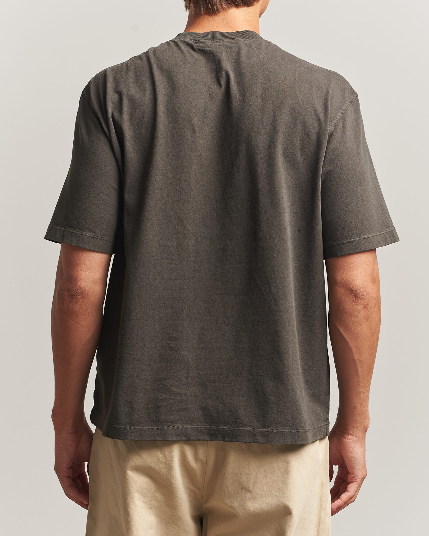 Uomini | T-shirt | Stone Island | Combed Organic Cotton T-Shirt Coal Grey