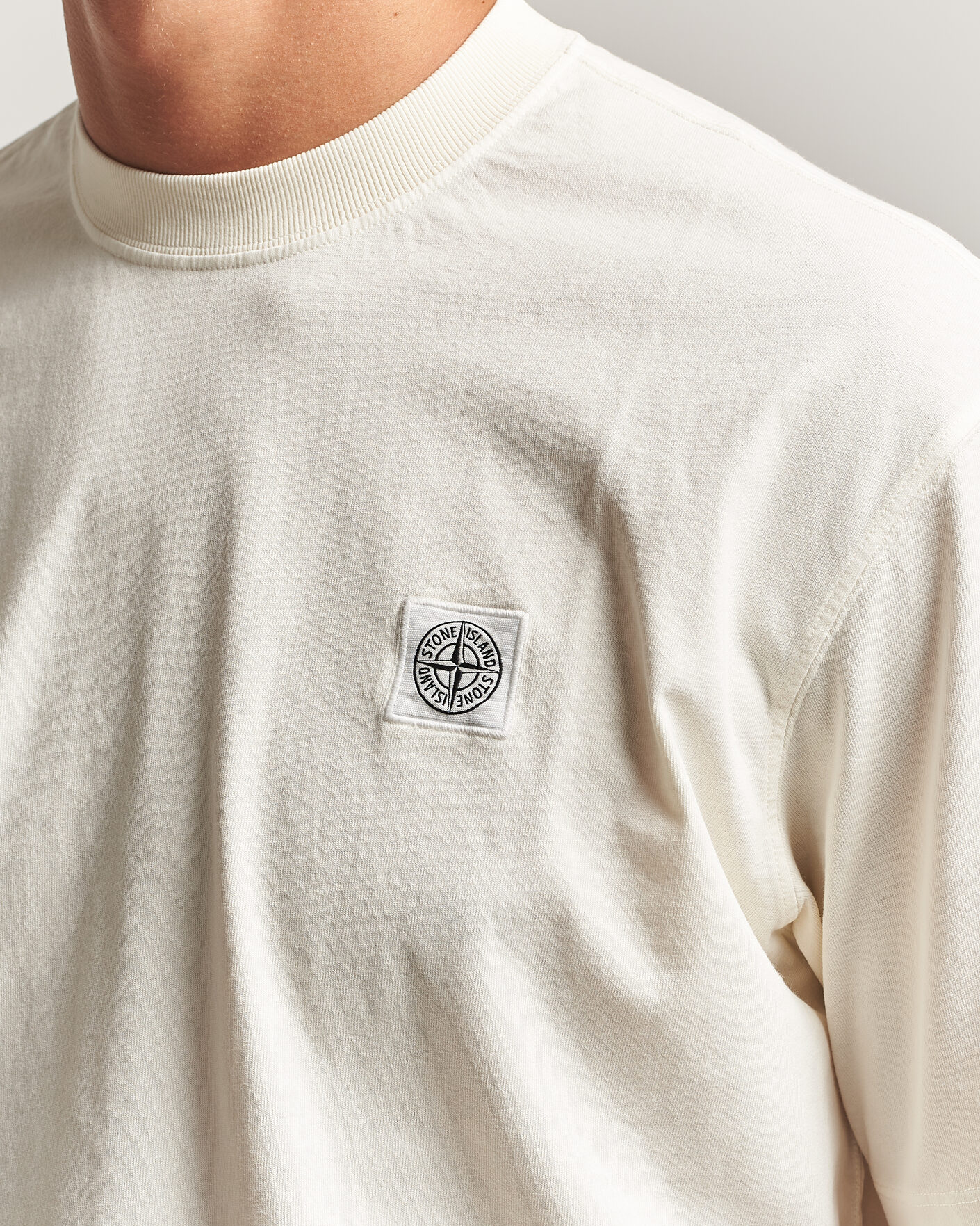 Uomini | T-shirt | Stone Island | Combed Organic Cotton T-Shirt Ivory